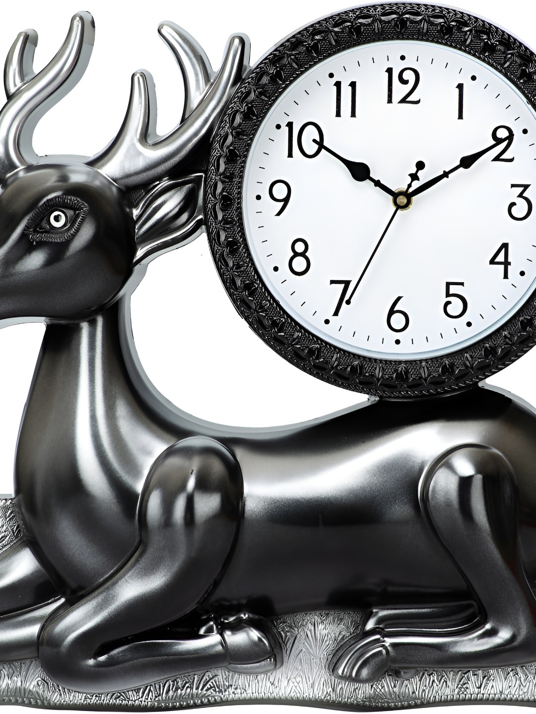

Attractionz Black & White Round Analogue Wall Clock