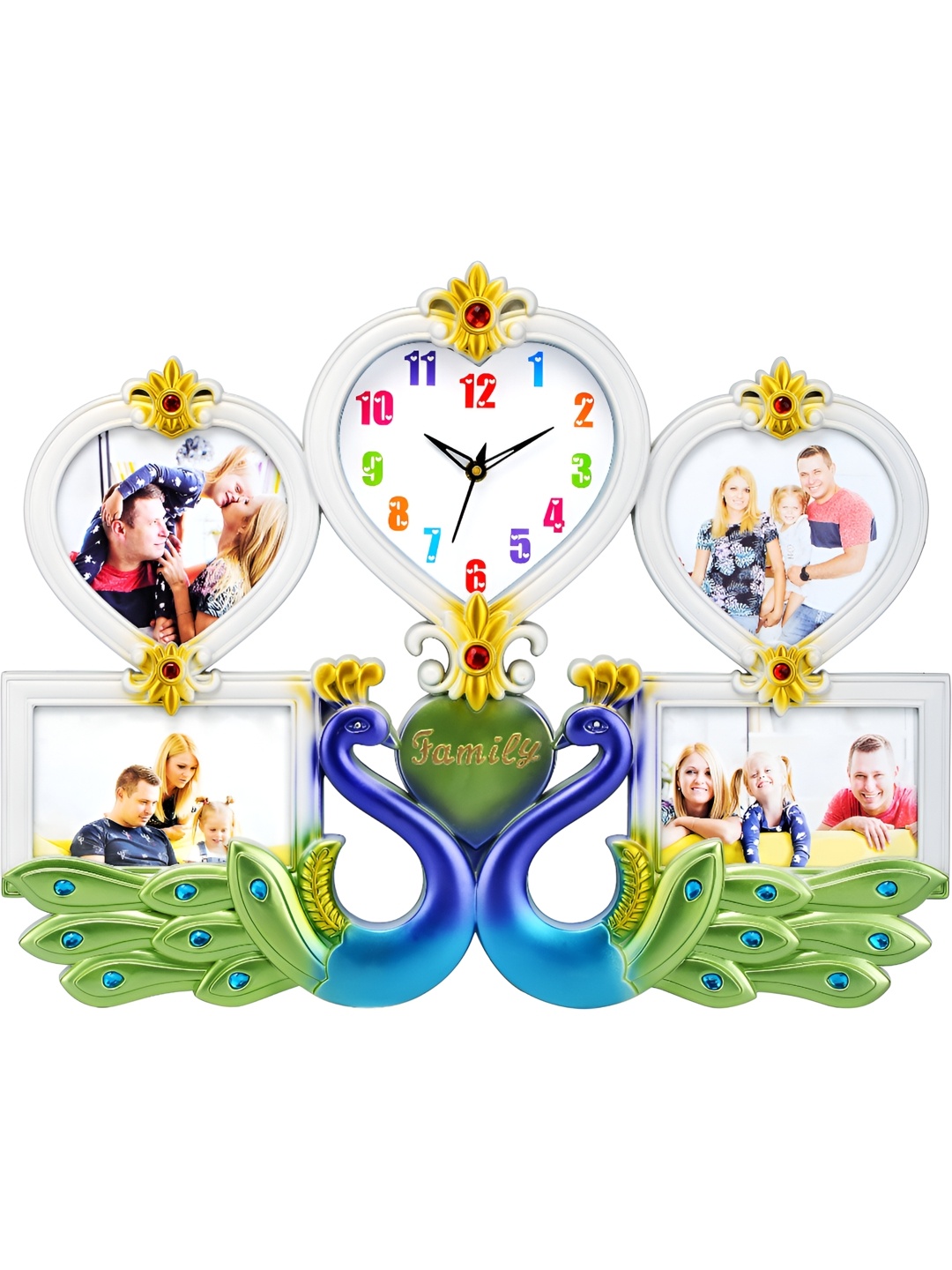 

Attractionz Green & White Contemporary Abstract Shaped Wall Clock