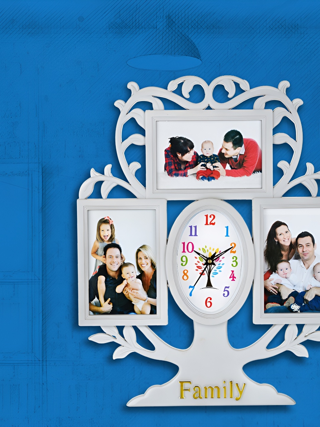 Attractionz White Oval Analogue Contemporary Wall Clock