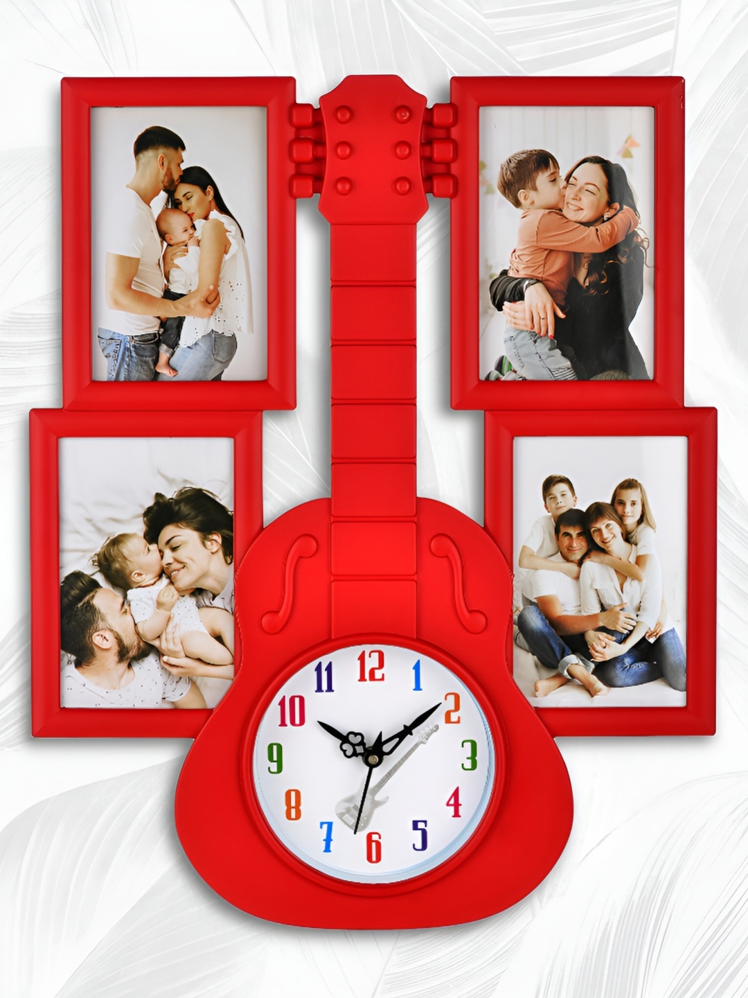 

Attractionz Red & White Round Contemporary Wall Clock