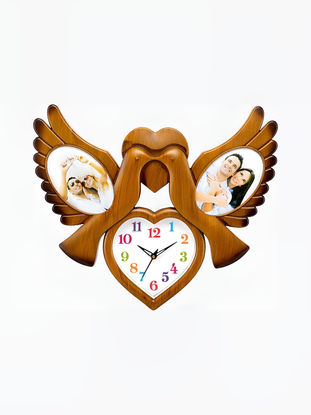 

Attractionz Beige Geometric Shaped Photo Frame Contemporary Analogue Wall Clock