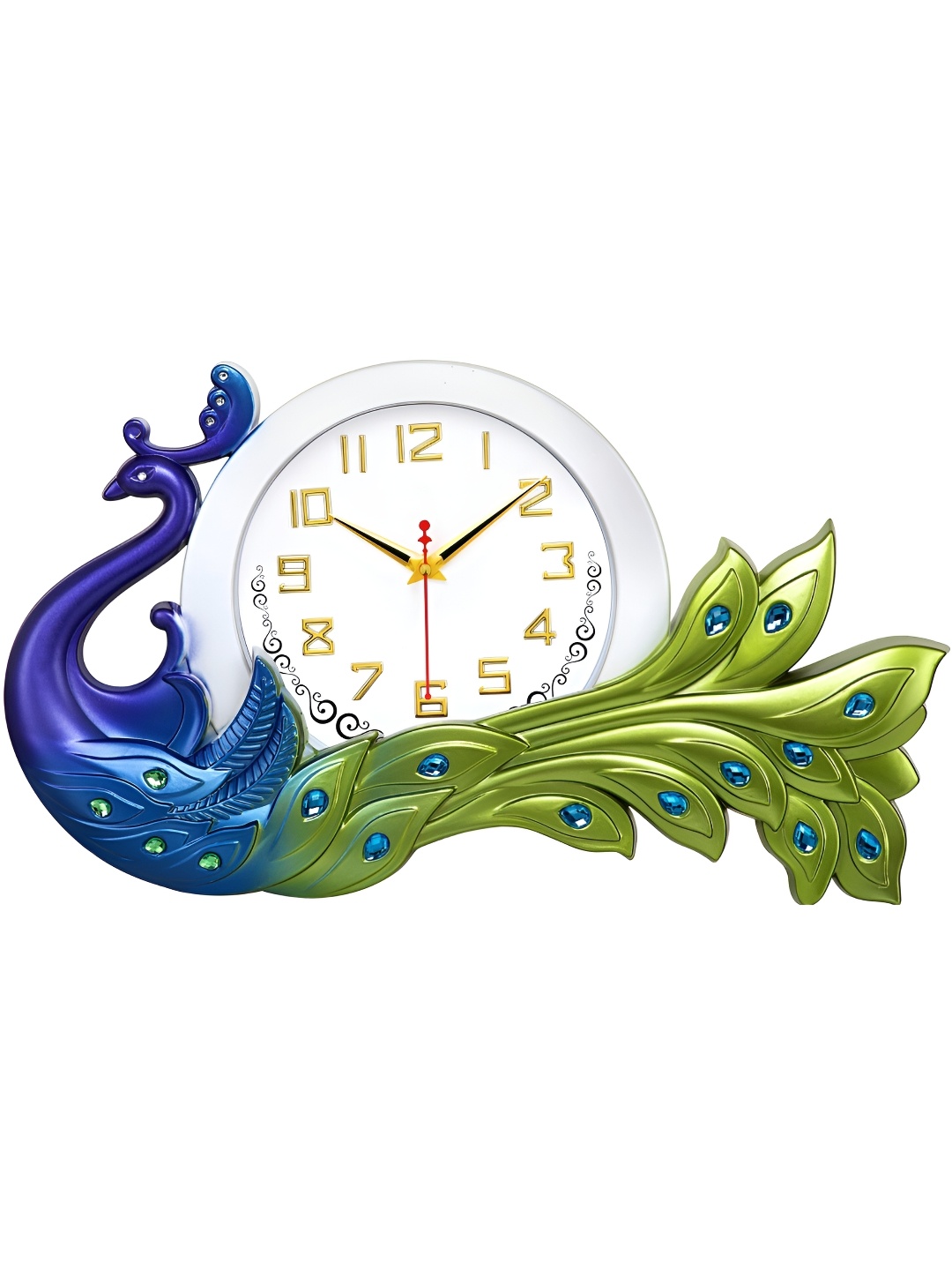

Attractionz Green & Blue Round Textured Analogue Contemporary Wall Clock