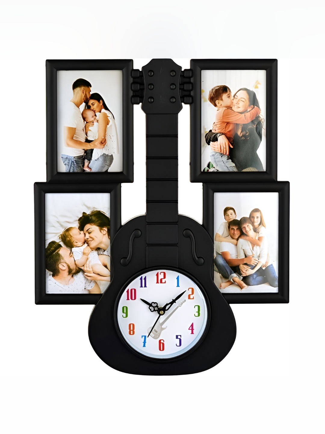 

Attractionz Black & White Textured Round Shaped Contemporary Wall Clock