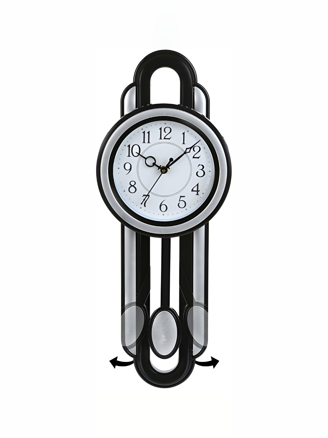 

Attractionz Silver-Toned & & White Textured Round Shaped Contemporary Wall Clock
