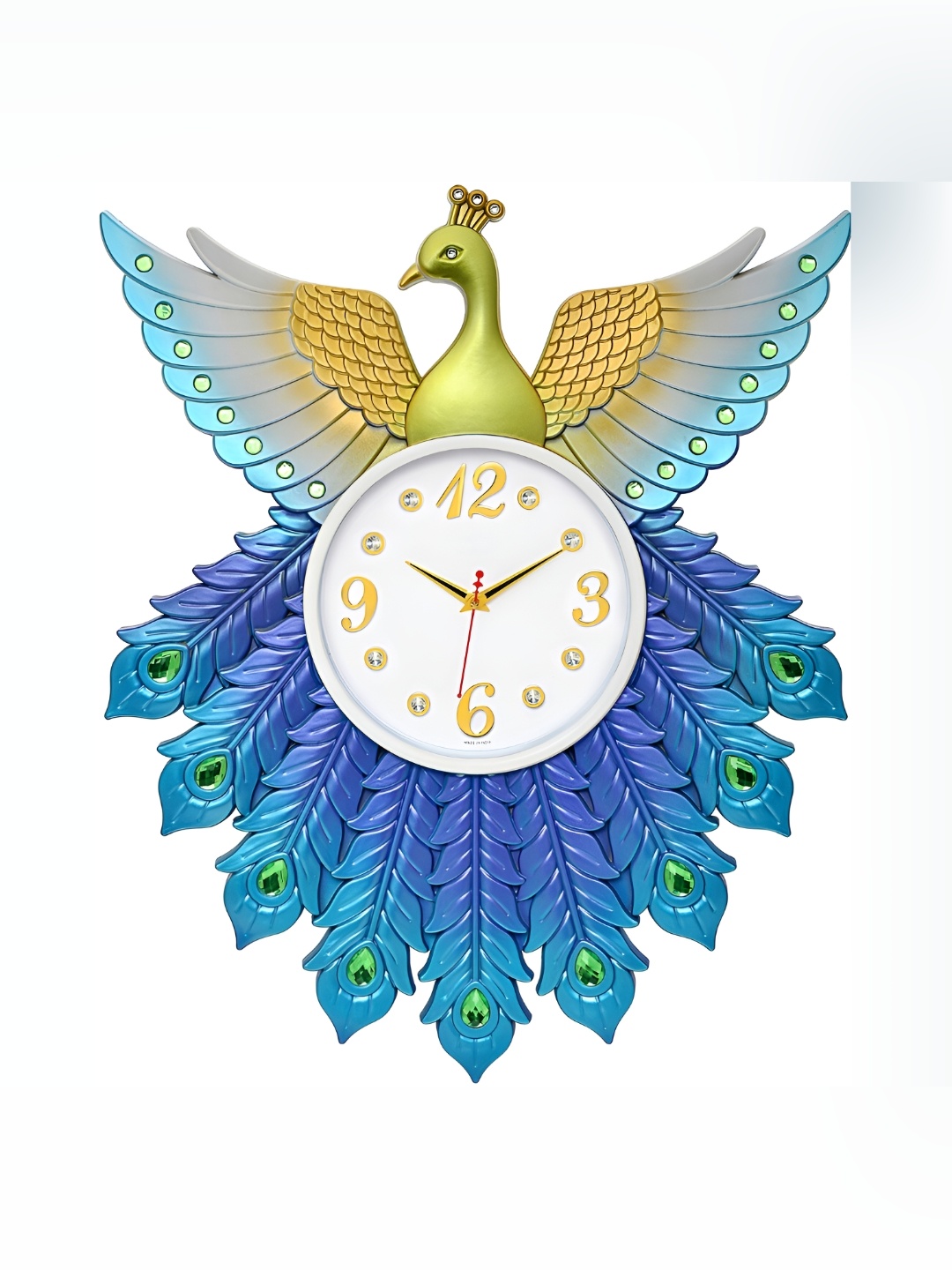 

Attractionz Blue & Gold Toned Textured Round Contemporary Analogue Wall Clock