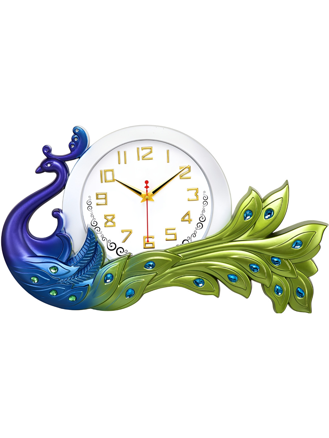 

Attractionz Blue & White Textured Round Shaped Contemporary Wall Clock