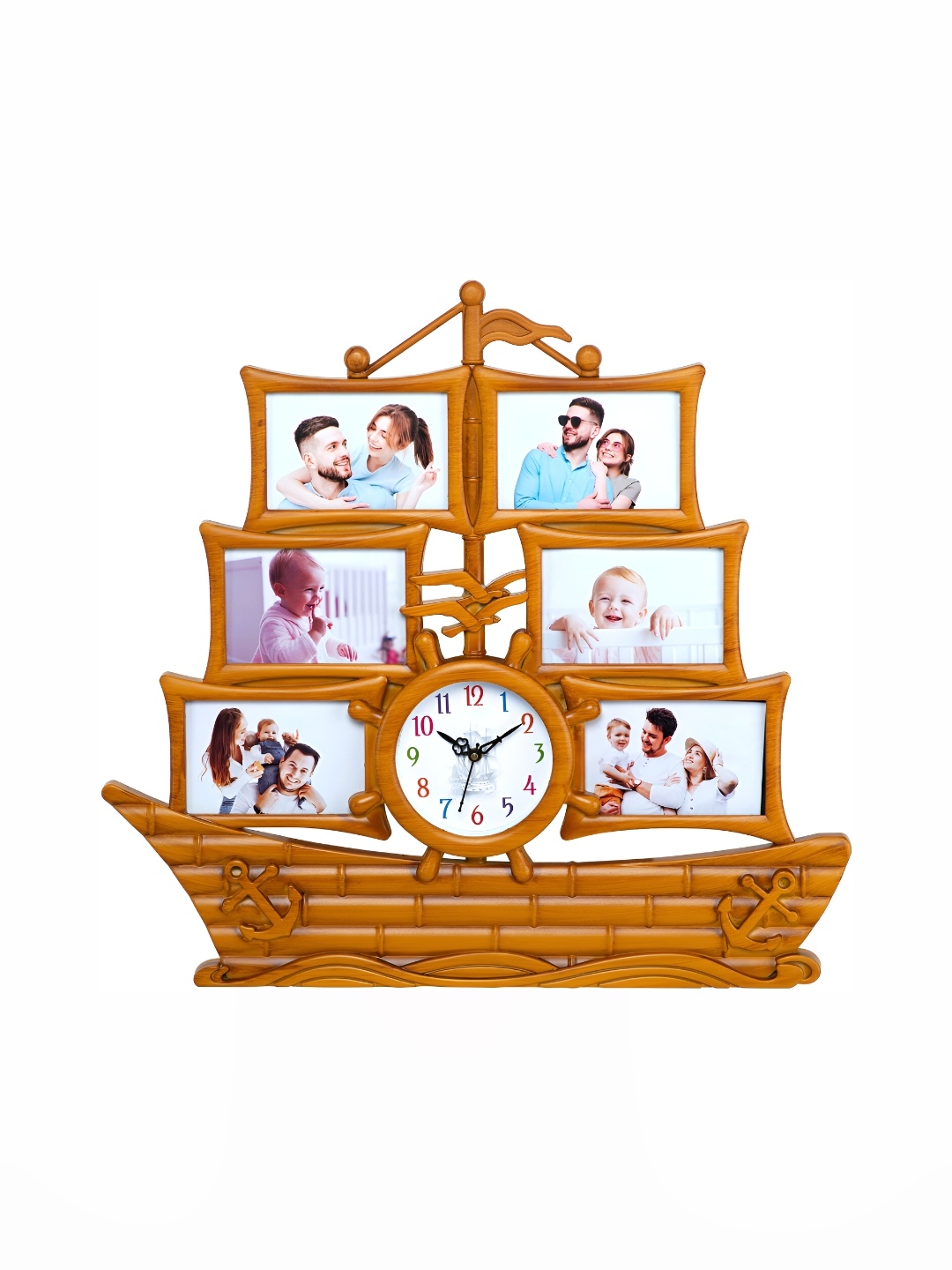 Attractionz Beige Contemporary Analogue Wall Clock