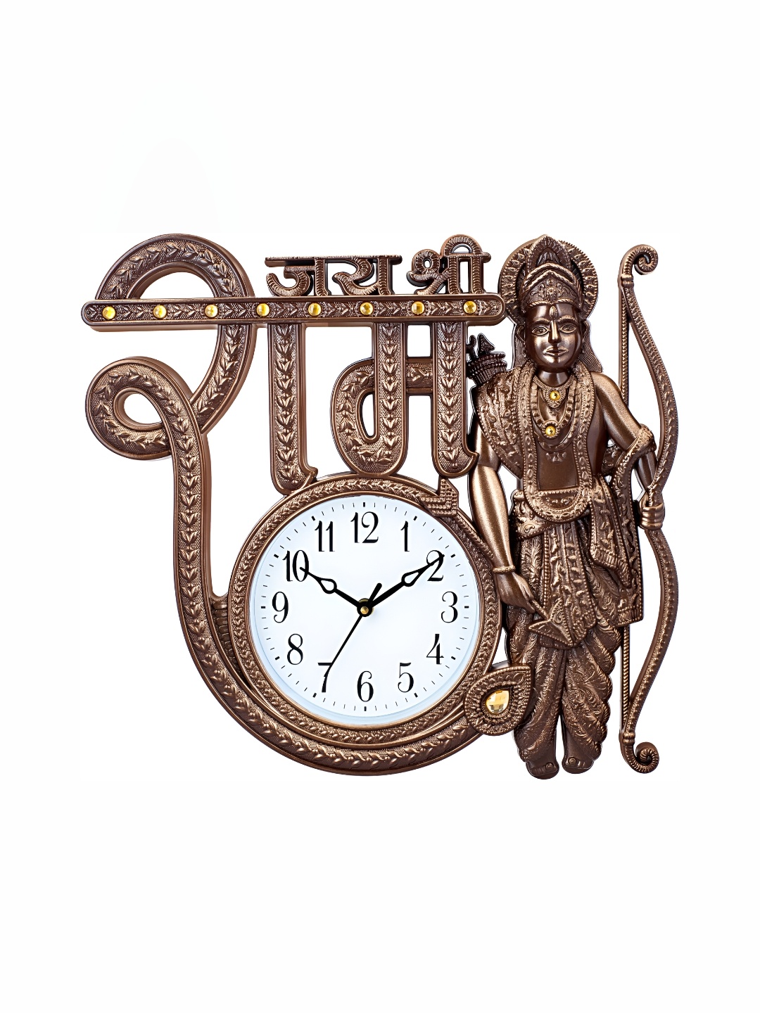Attractionz Copper Toned Round Contemporary Wall Clock