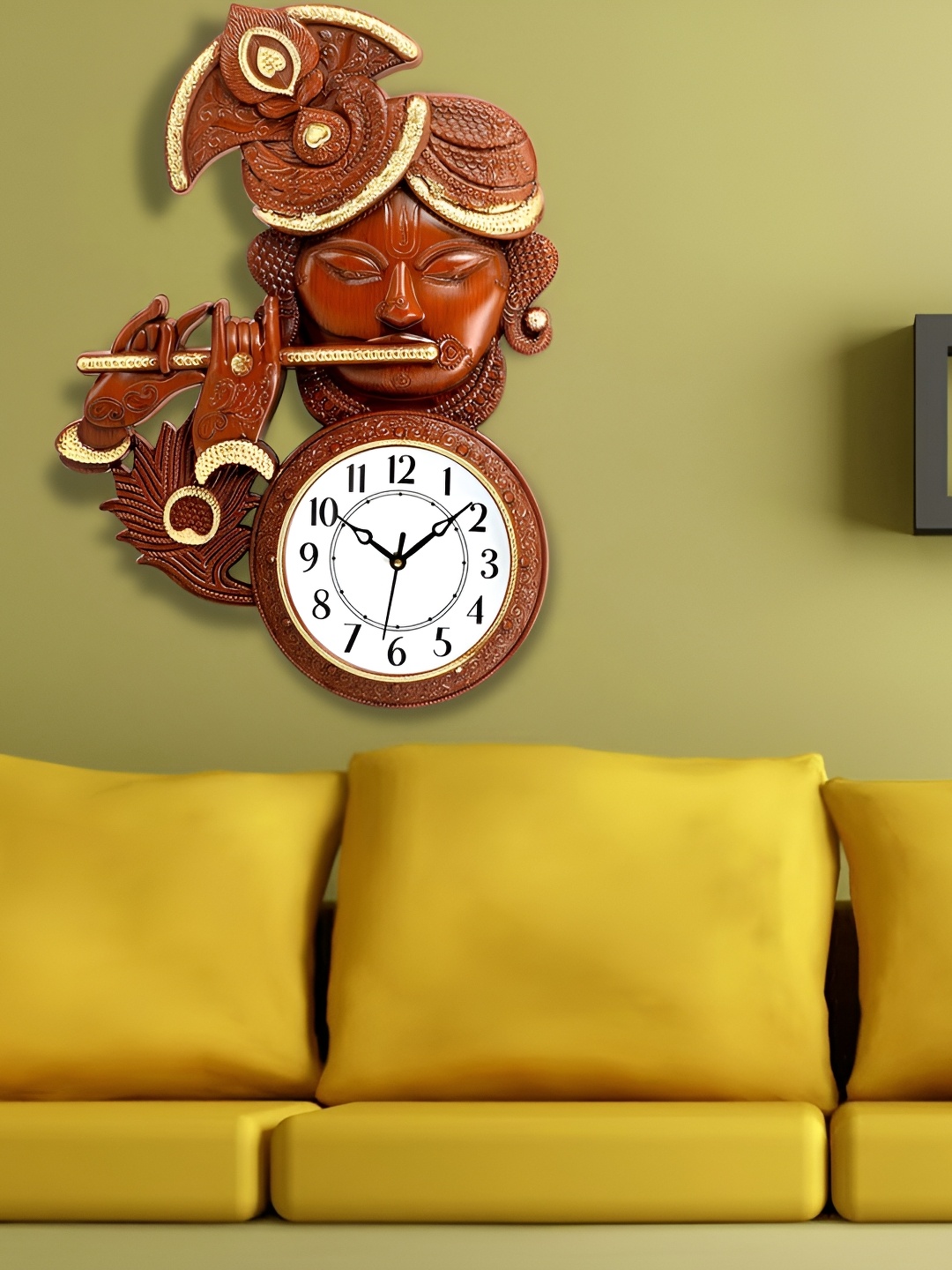 

Attractionz Red & White Round Textured Contemporary Wall Clock