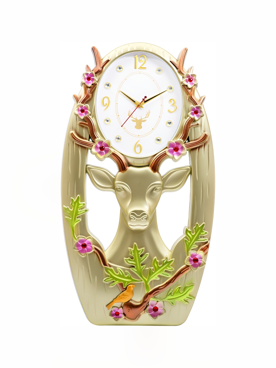 

Attractionz Green & White Textured Oval Shaped Contemporary Wall Clock