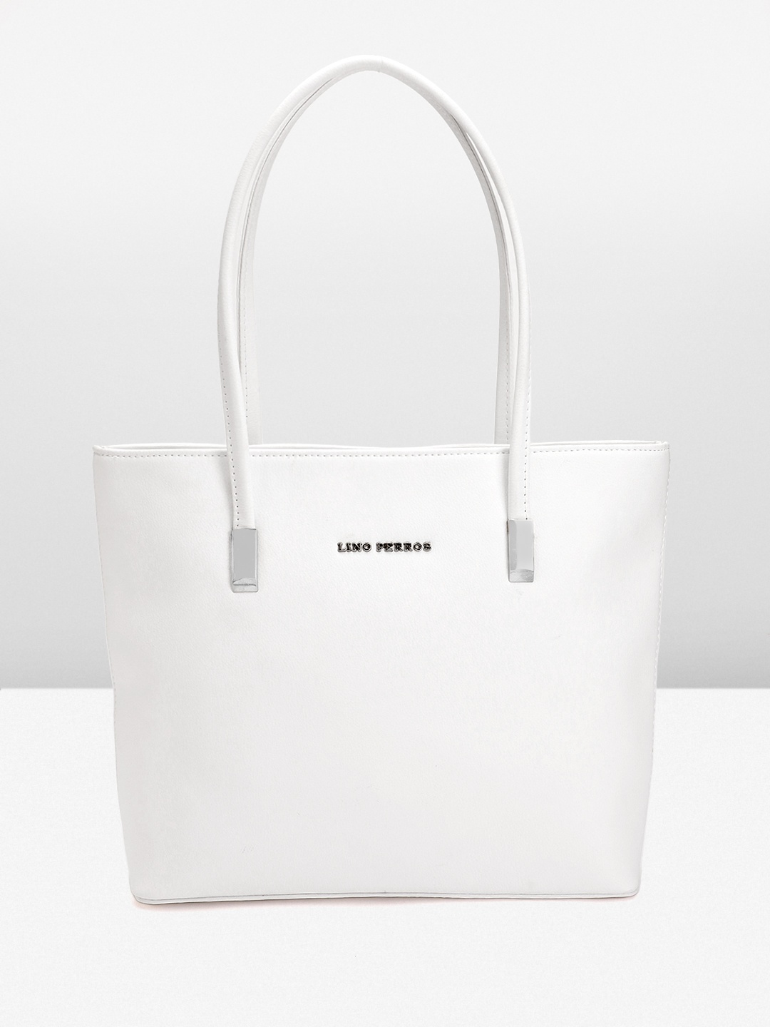 

Lino Perros Textured Structured Shoulder Bag, White