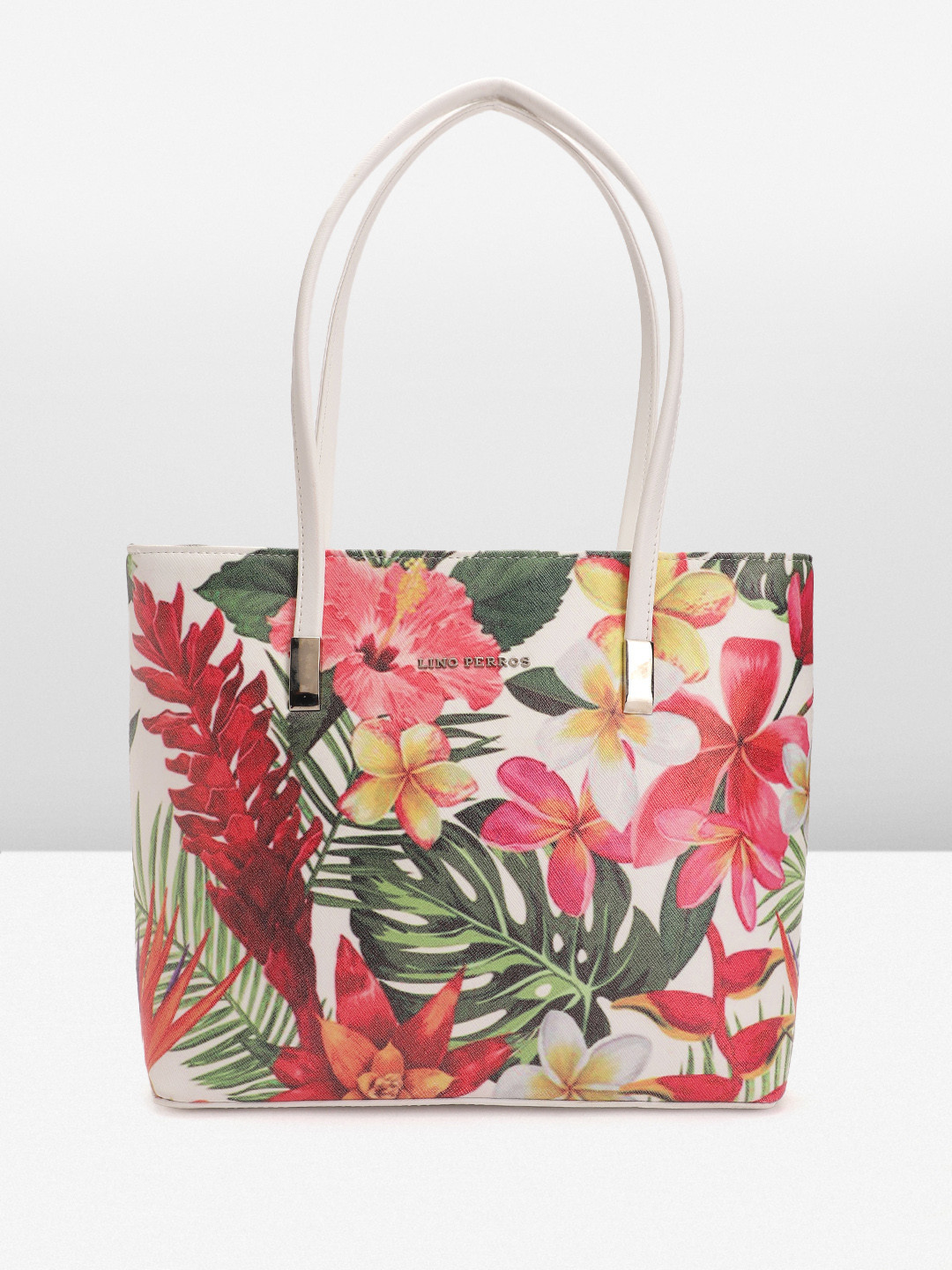 

Lino Perros Floral Printed Structured Shoulder Bag, Pink