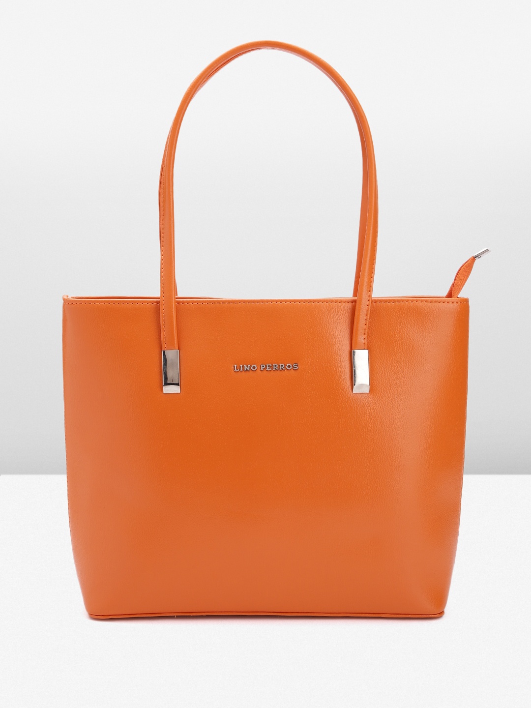 

Lino Perros Textured Structured Shoulder Bag, Orange