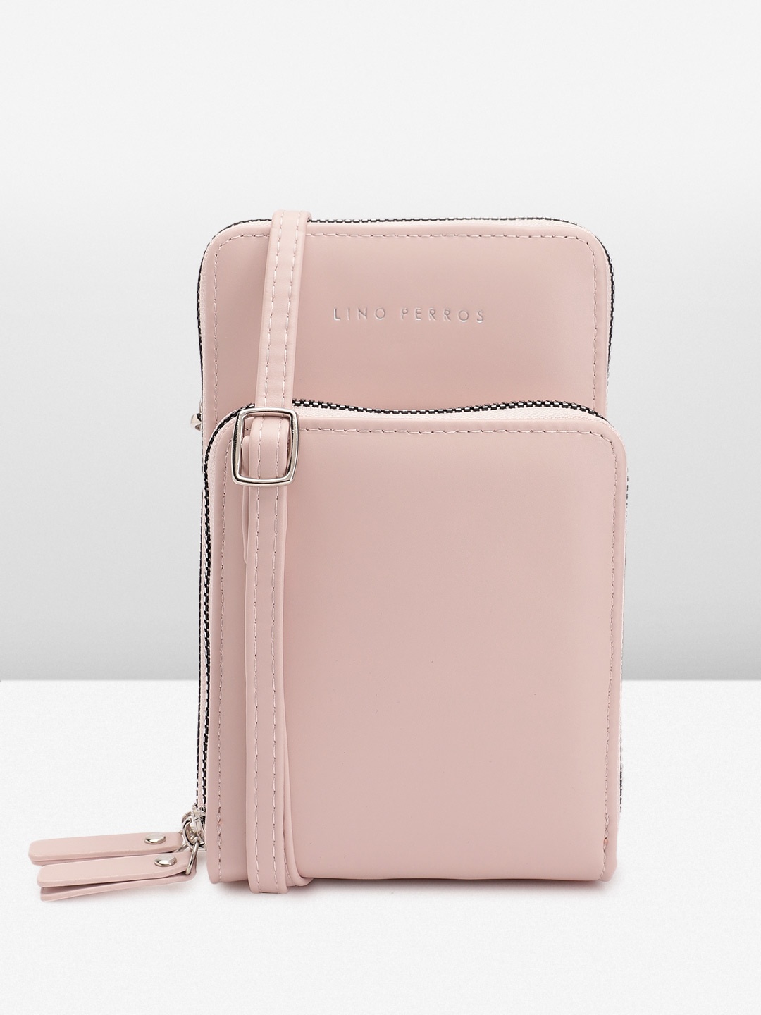 

Lino Perros Brand Logo Detail Mobile Pouch, Pink