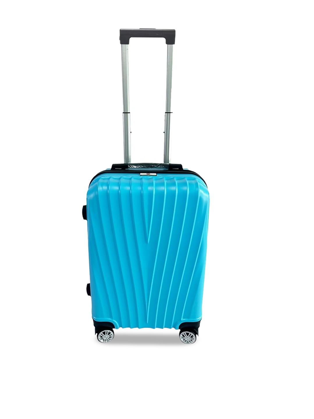 

USHA SHRIRAM Textured Hard-Sided Cabin Trolley Suitcase-65cm, Blue