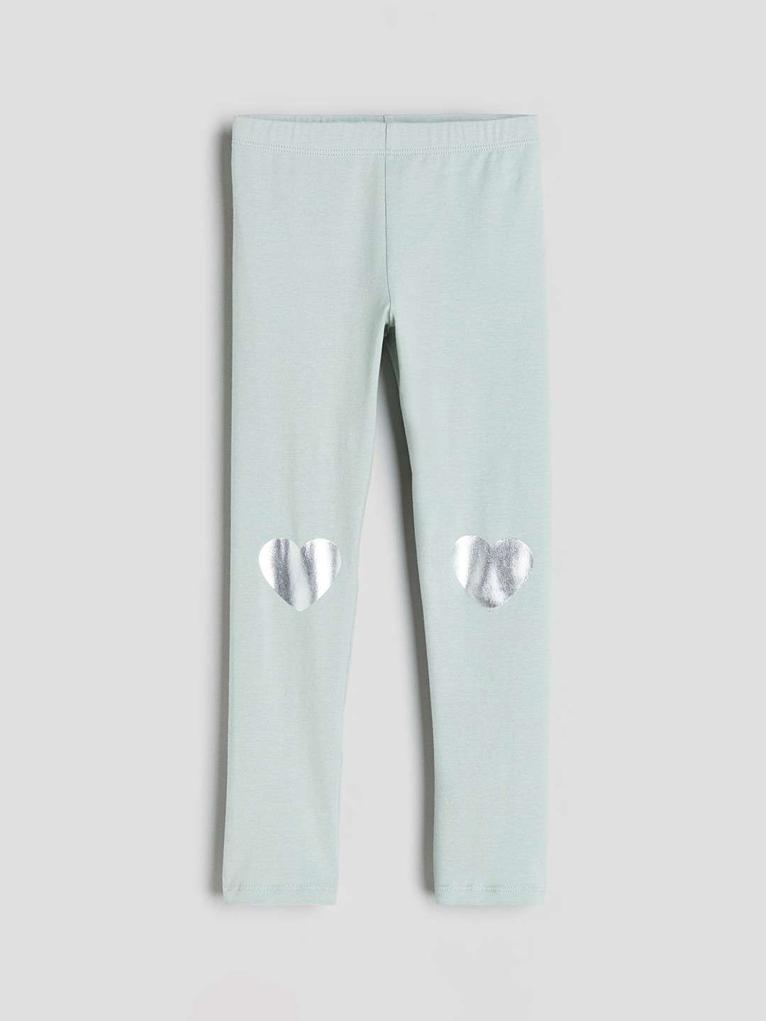 

H&M Girls Printed Ankle-Length Leggings, Green