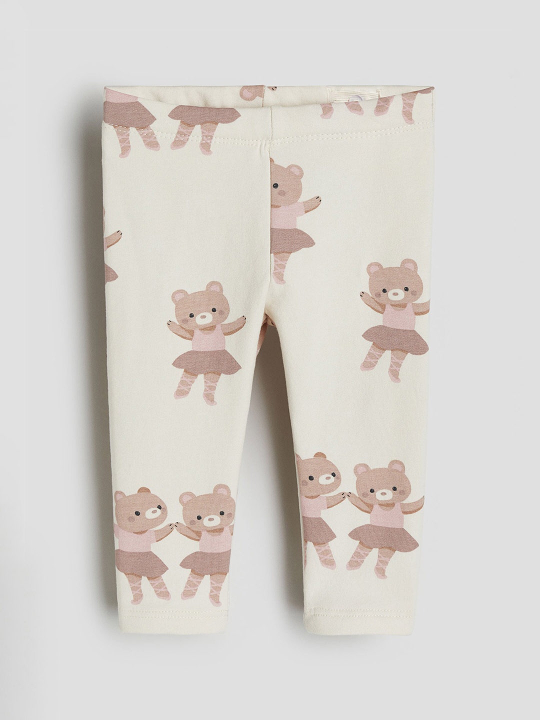 

H&M Girls Brushed-Inside Leggings, White