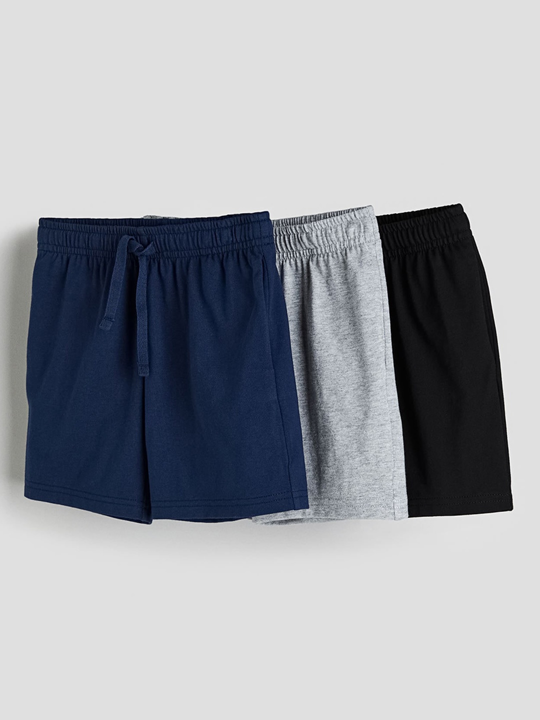 

H&M Boys 3-Pack Pure Cotton Jersey Shorts, Blue