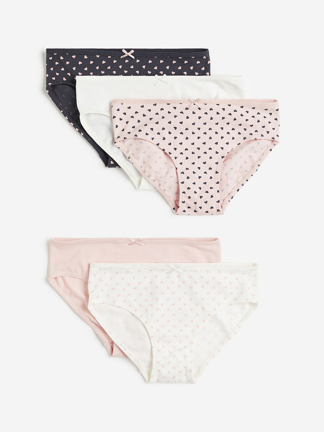 

H&M Girls 5-Pack Cotton Briefs, Pink