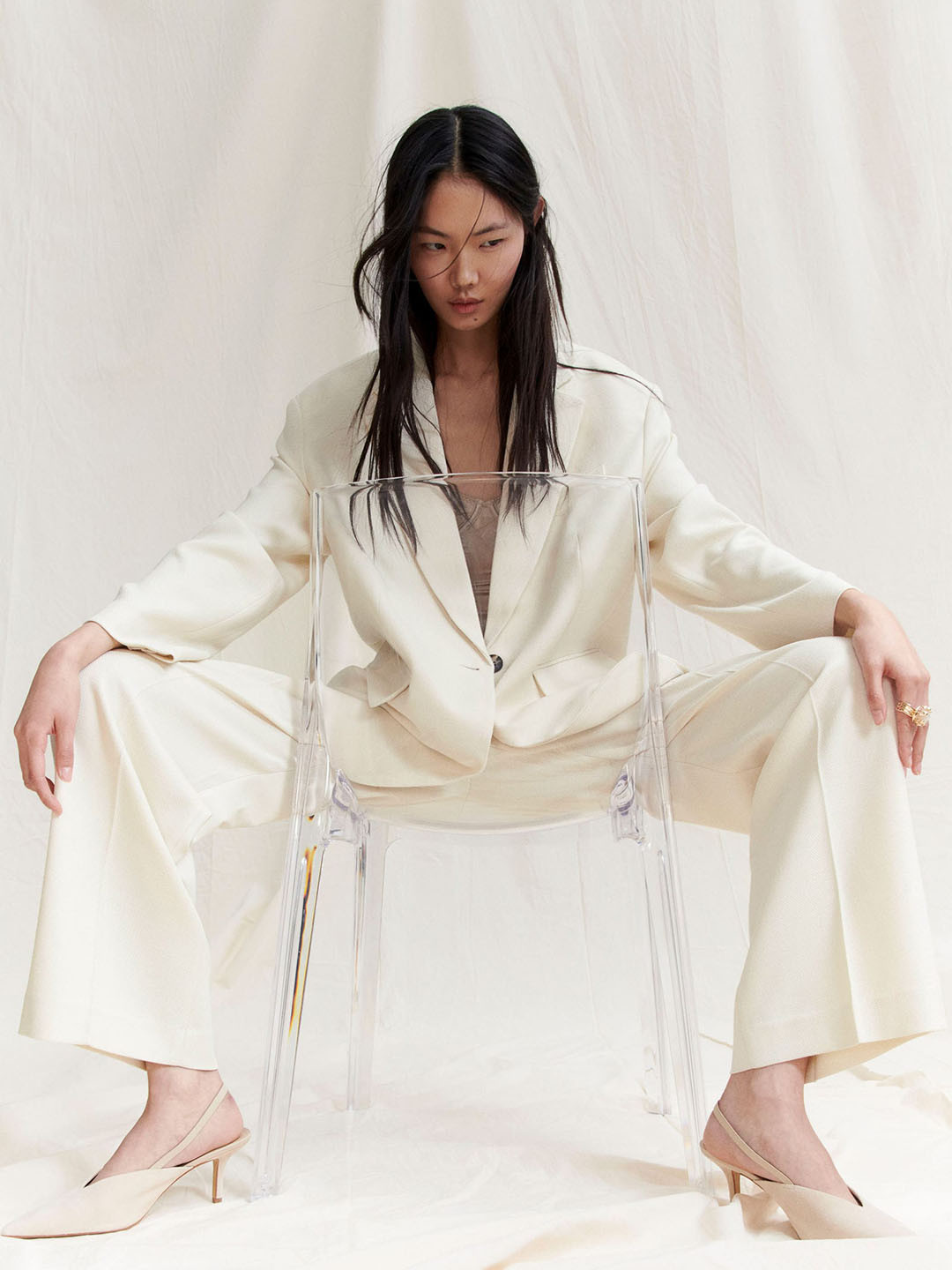 

H&M Oversized Blazer, White