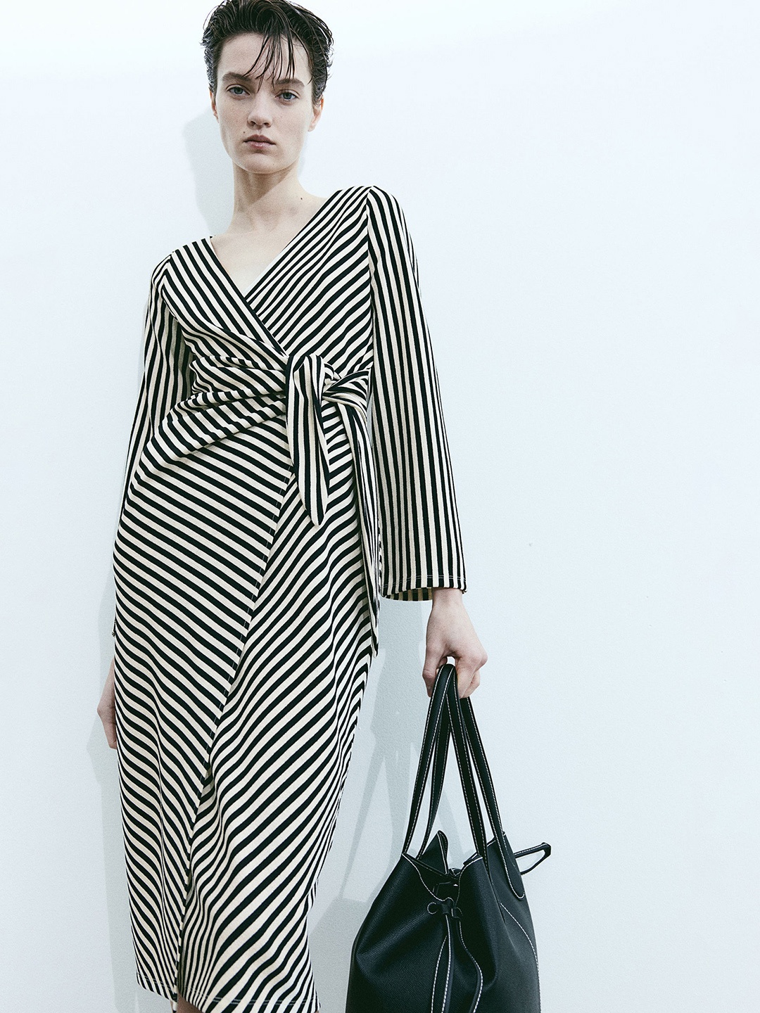 

H&M Jersey Wrap Dress, Black
