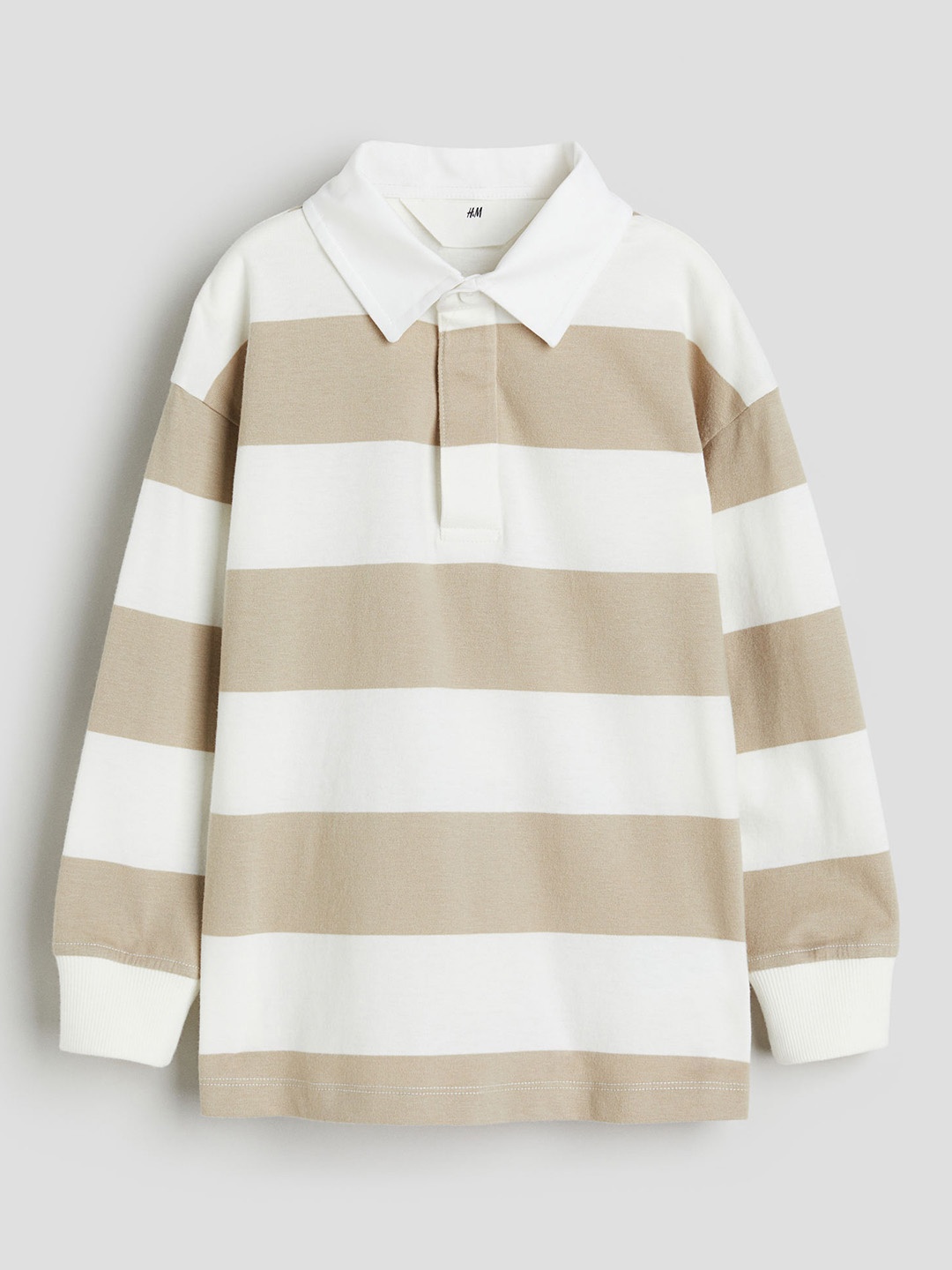 

H&M Cotton Rugby Shirt, Beige