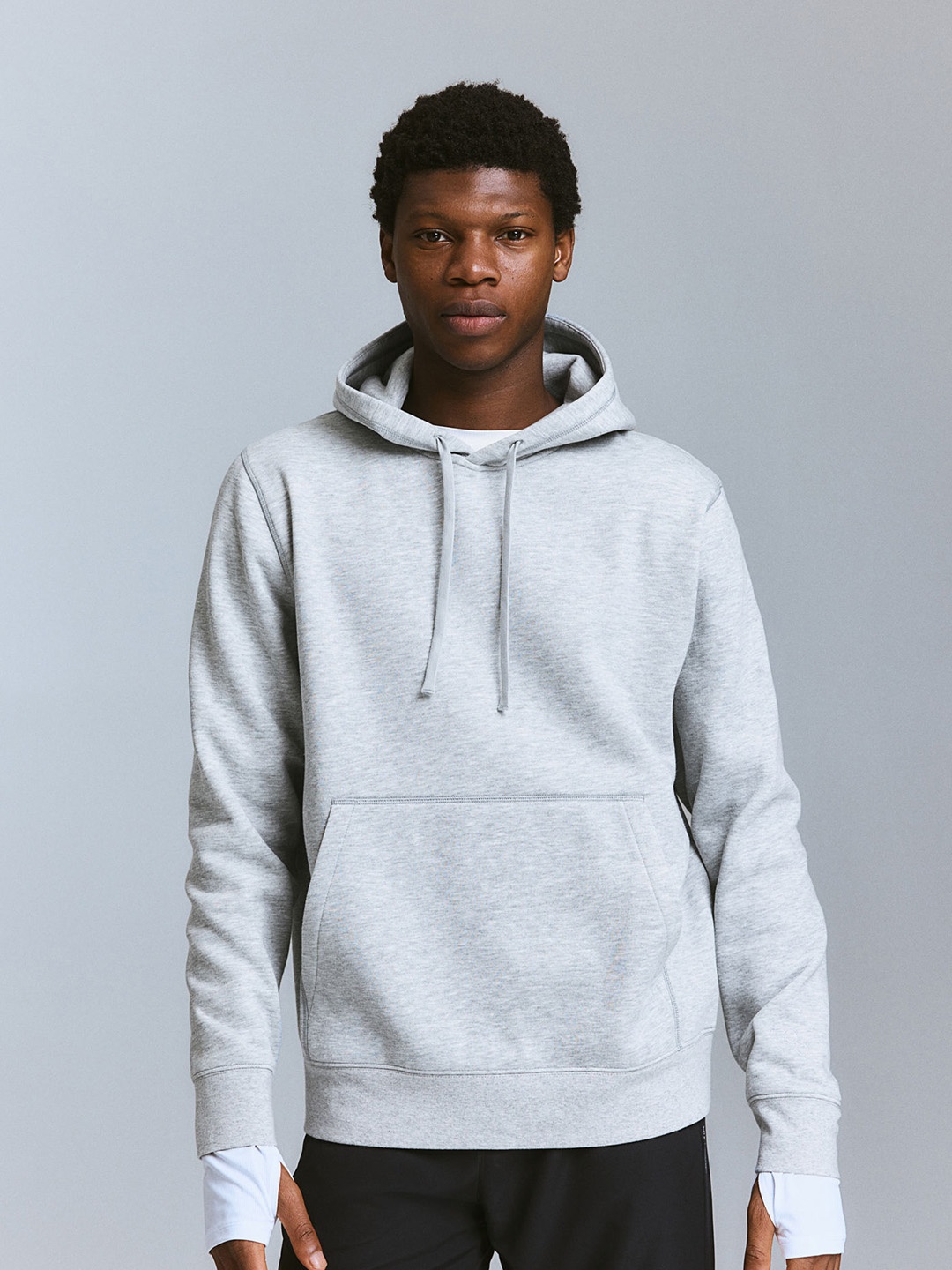

H&M DryMove Regular Fit Sports Hoodie, Grey