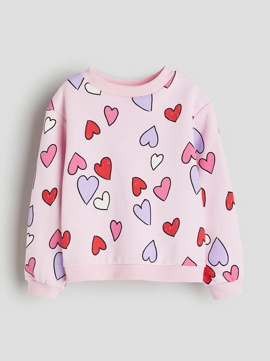 

H&M Girls Conversational Printed Sweatshirts, Pink