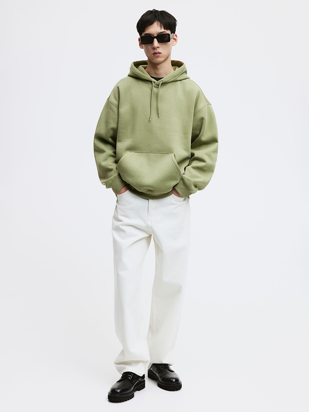 

H&M Loose Fit Hoodie, Green