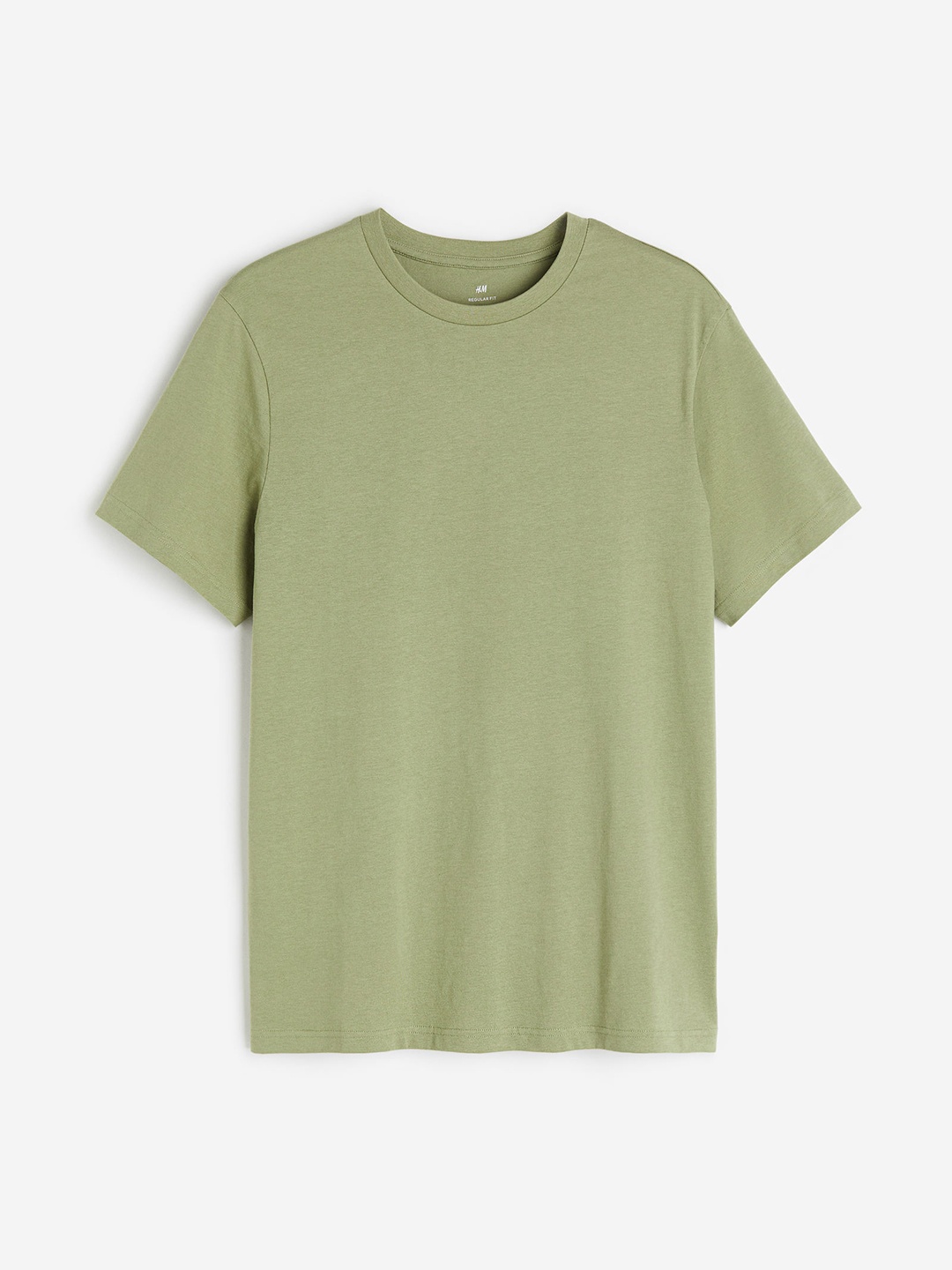 

H&M Men Pure Cotton Regular Fit T-shirt, Green