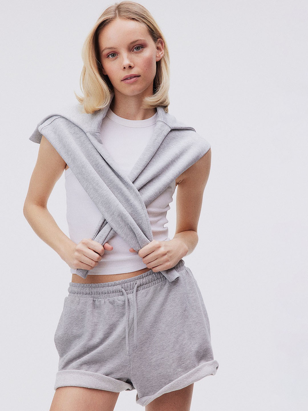 

H&M Women Ribbed Vest Top, White