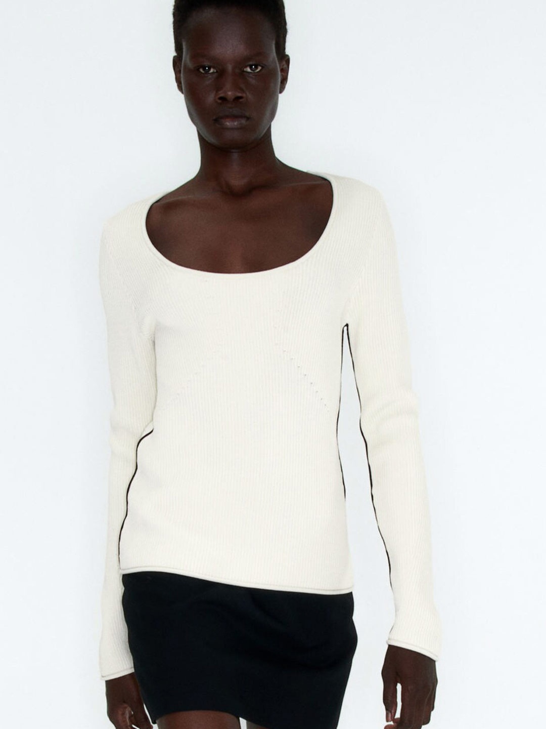 

H&M Rib-Knit Top, White