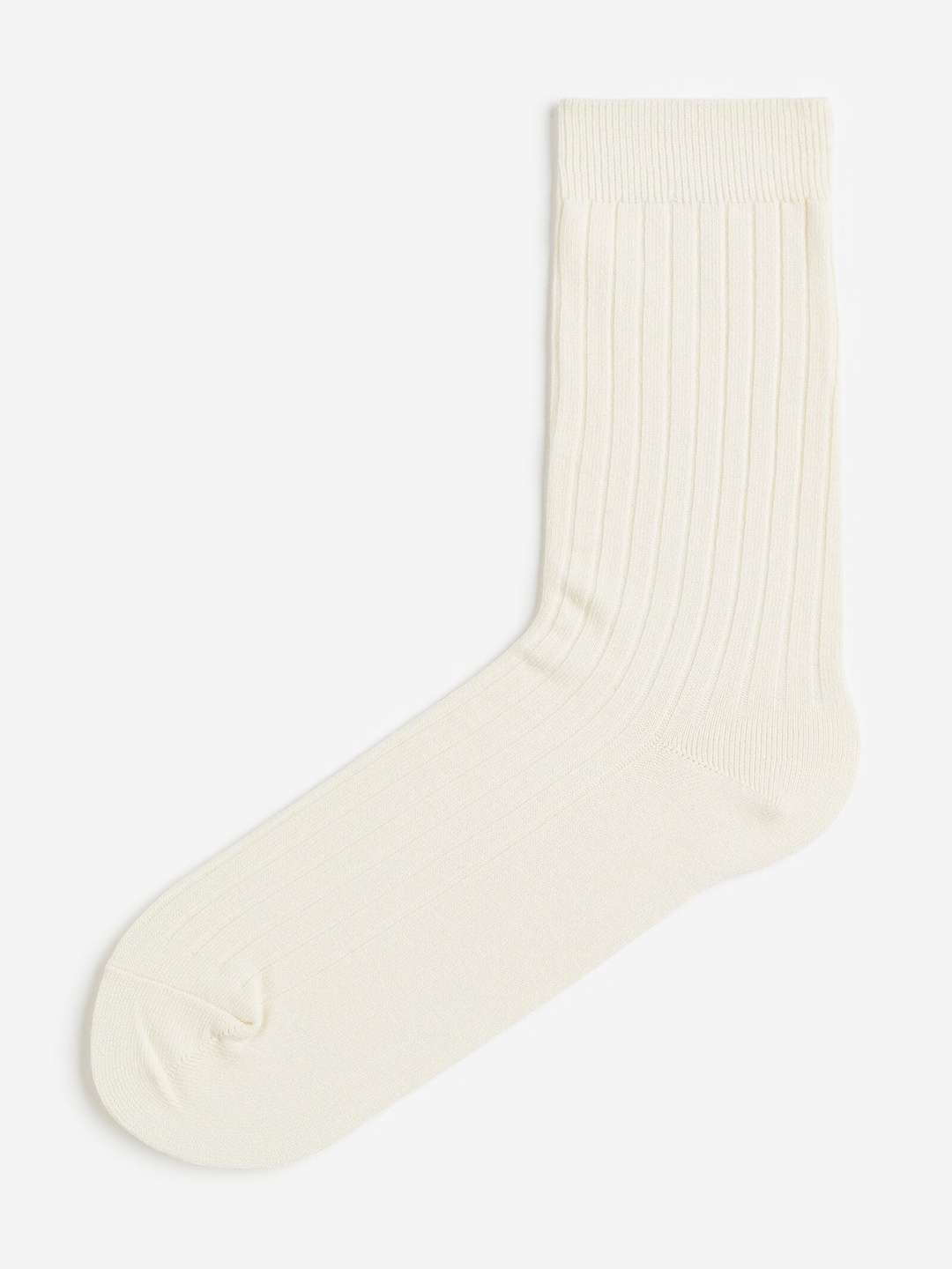 

H&M Men Calf Length Socks, White