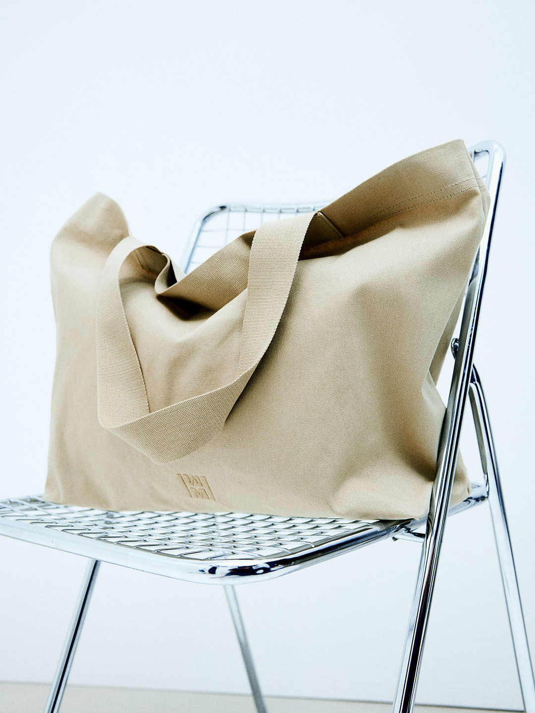 

H&M Pure Cotton Canvas Shopper Tote Bag, Beige