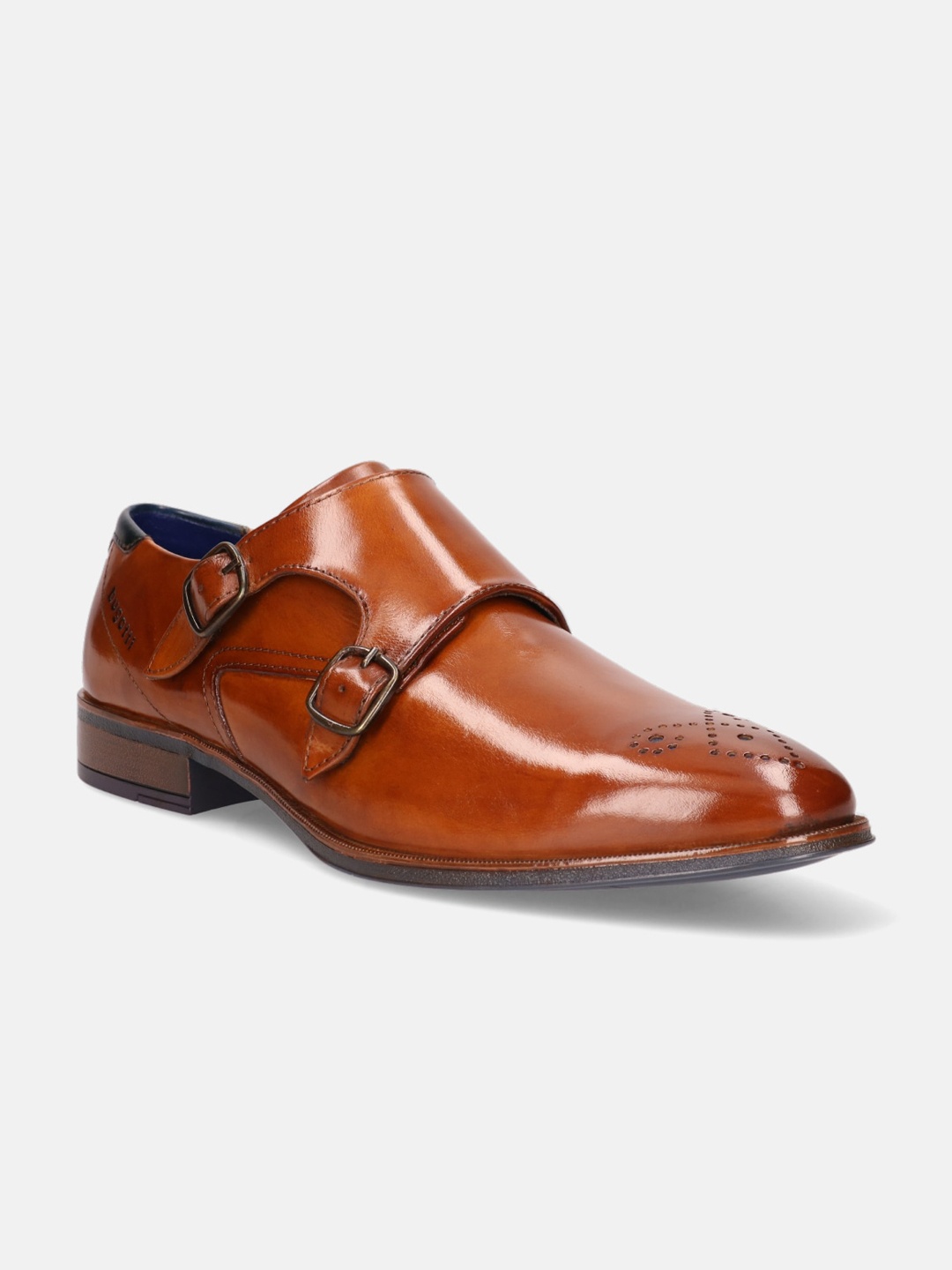 

Bugatti Zavinio Men Leather Formal Monks, Brown