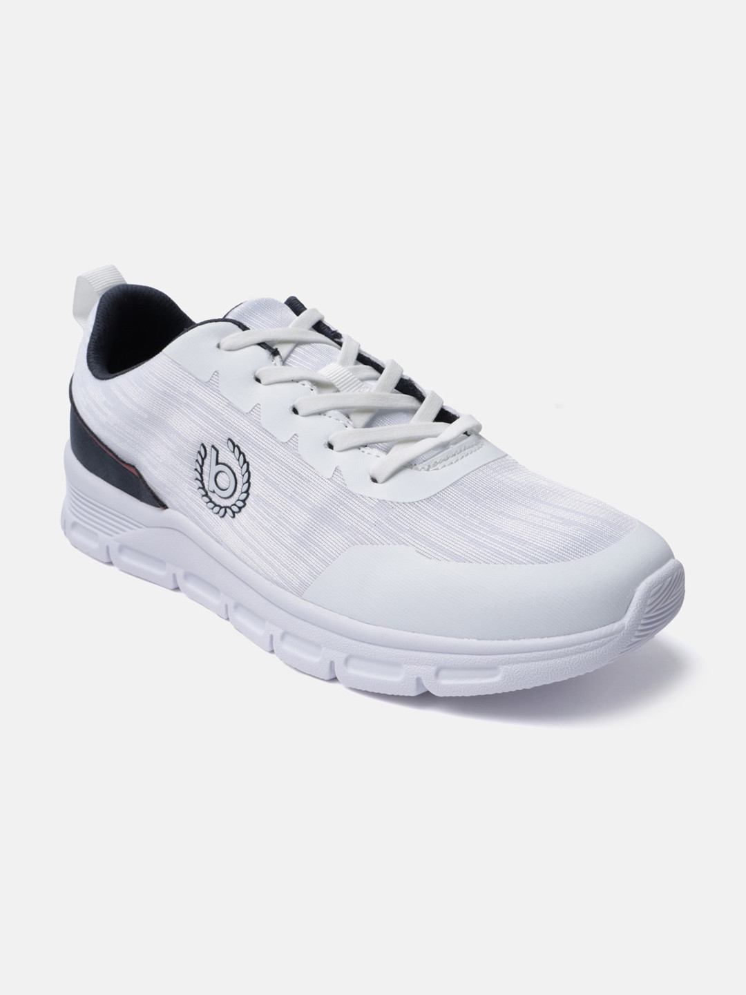 

Bugatti Nexon Men Round Toe Textile Sneakers, White