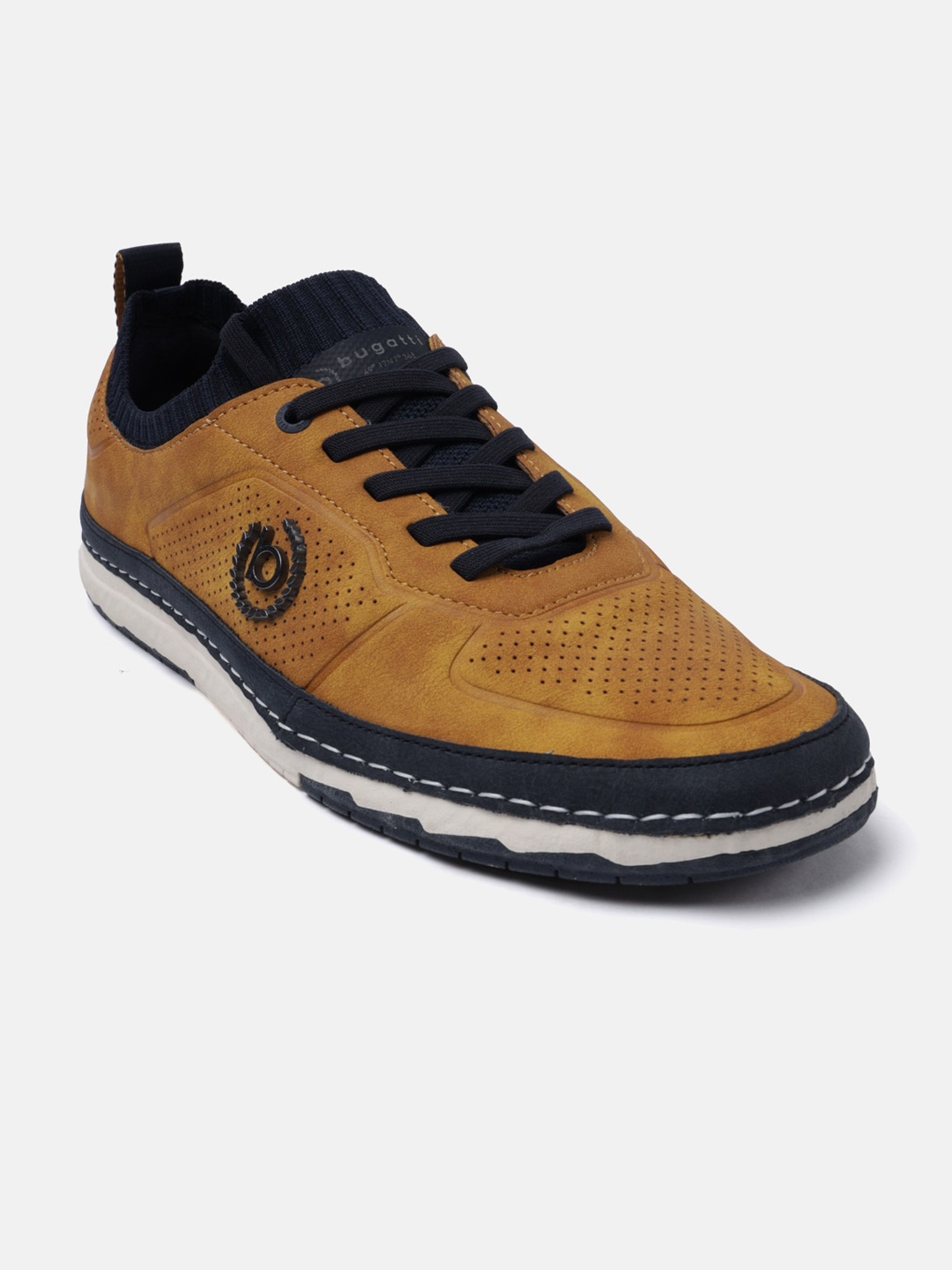 

Bugatti Vanadium Men Textured Sneakers, Yellow