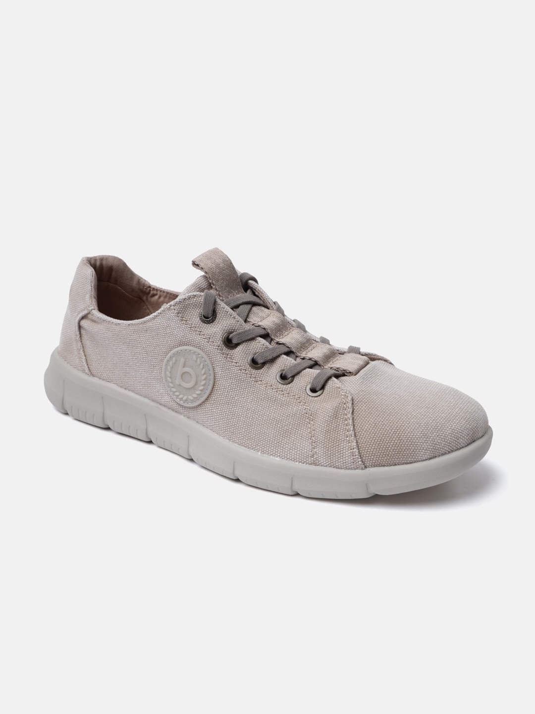 

Bugatti Romer Men Round Toe Lace-Up Sneakers, Beige