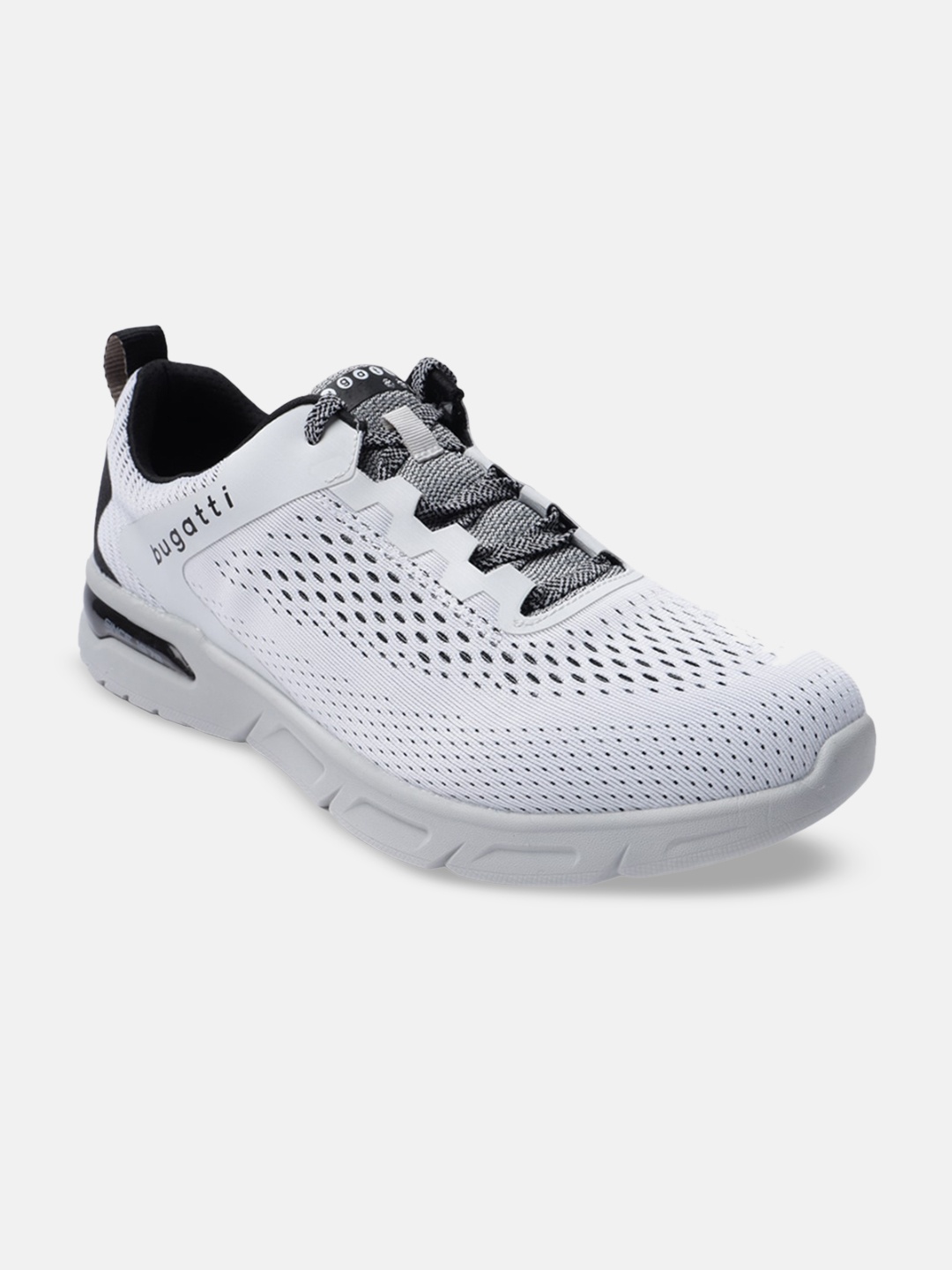 

Bugatti Nubola Men Textured Lace Up Sneakers, White