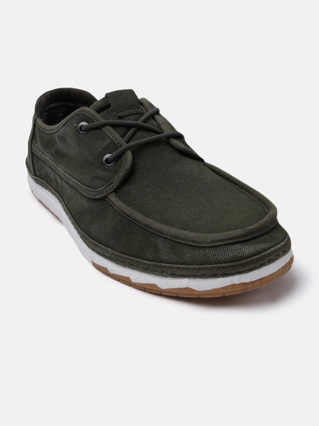 

Bugatti Vanadium Men Square Toe Textile Derbys, Green