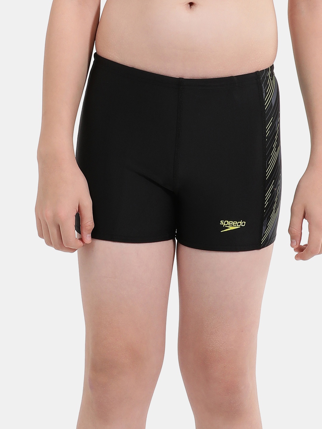 

Speedo Boys Printed Slim Fit Swim Bottoms, Black