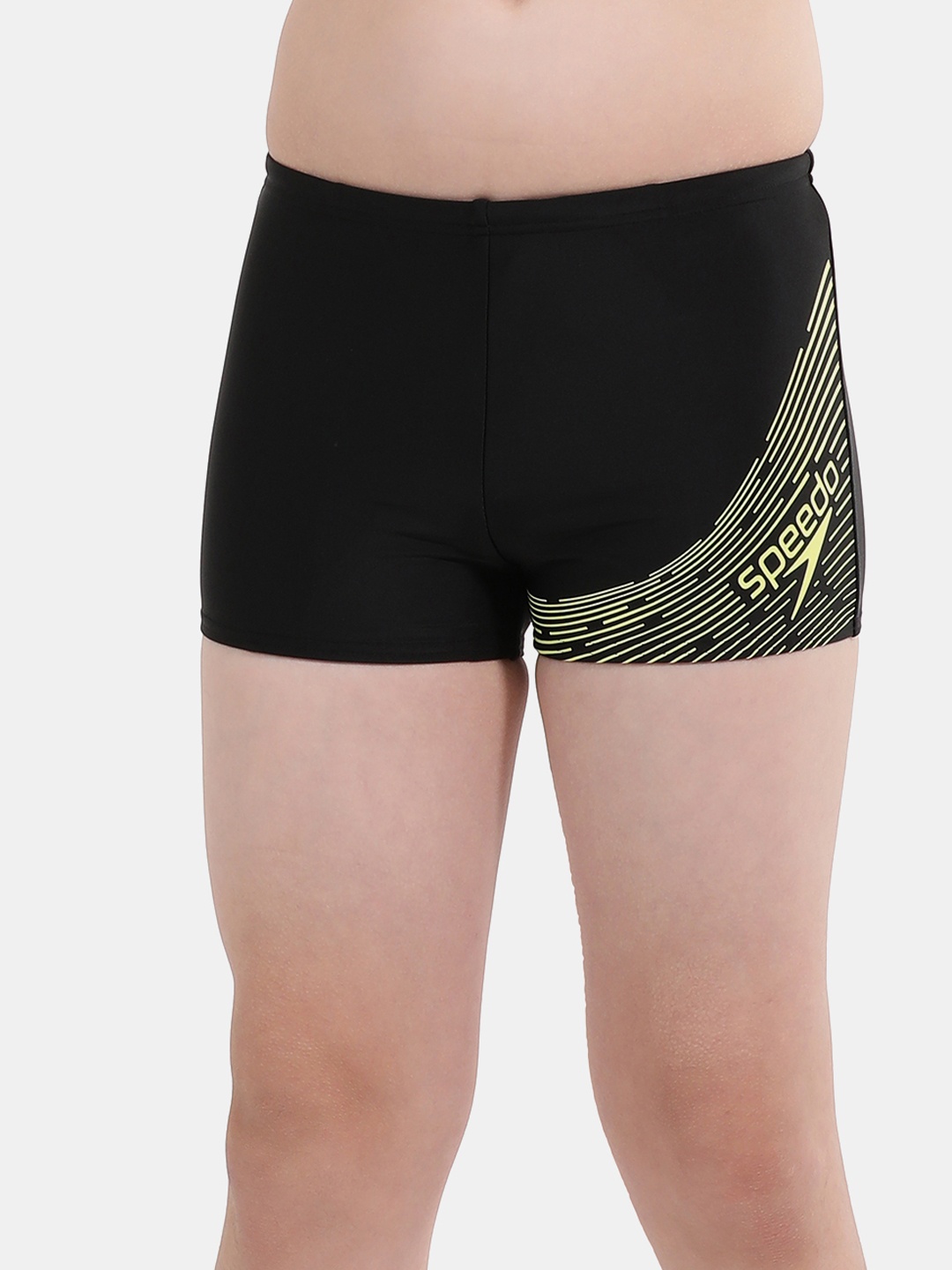 

Speedo Boys Slim Fit Printed Swim Shorts, Black