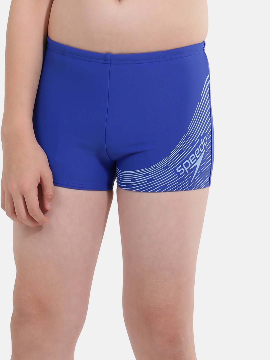 

Speedo Boys Printed Slim Fit Swim Bottoms, Blue