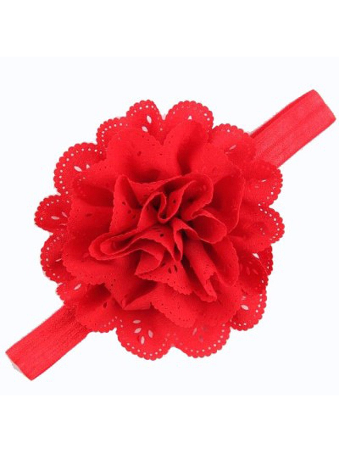

BAESD Girls Flower Eyelet Lace Hairband, Red