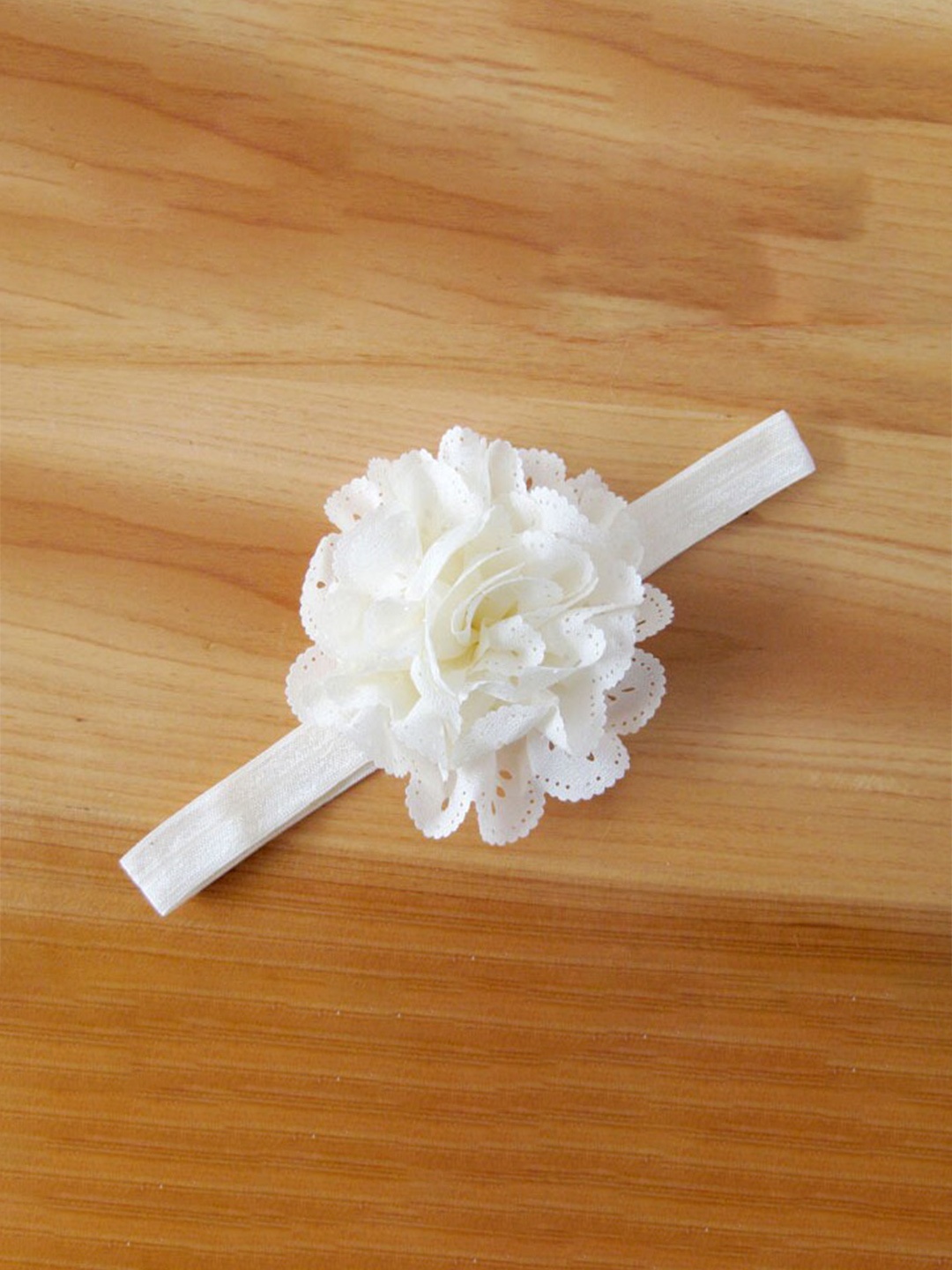 

BAESD Infant Girls Flower Detail Elastic Hairband, White