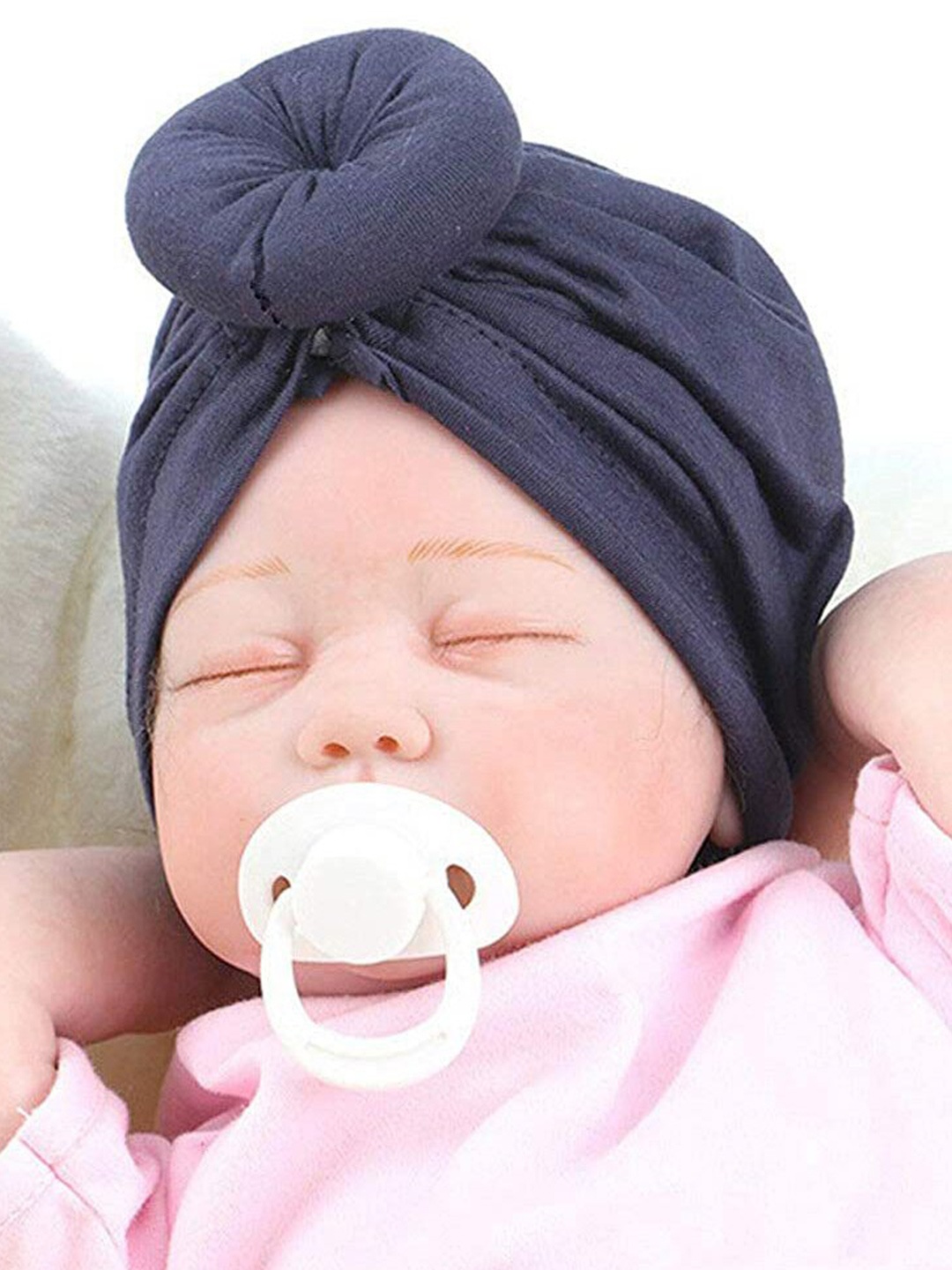 

SYGA Kids Cotton Turban Warp Beanie Cap, Violet