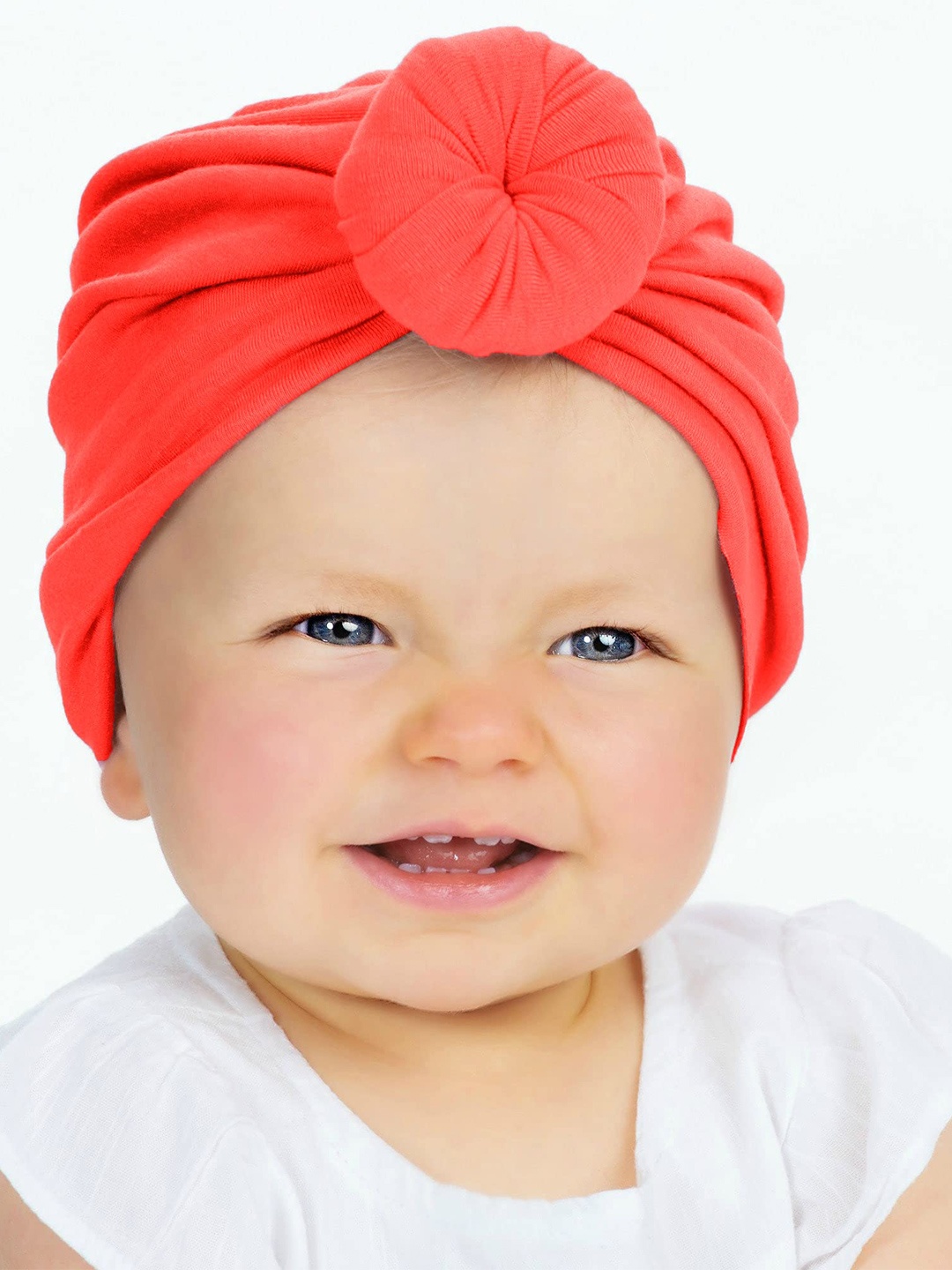 

SYGA Kids Cotton Turbon Cap, Red