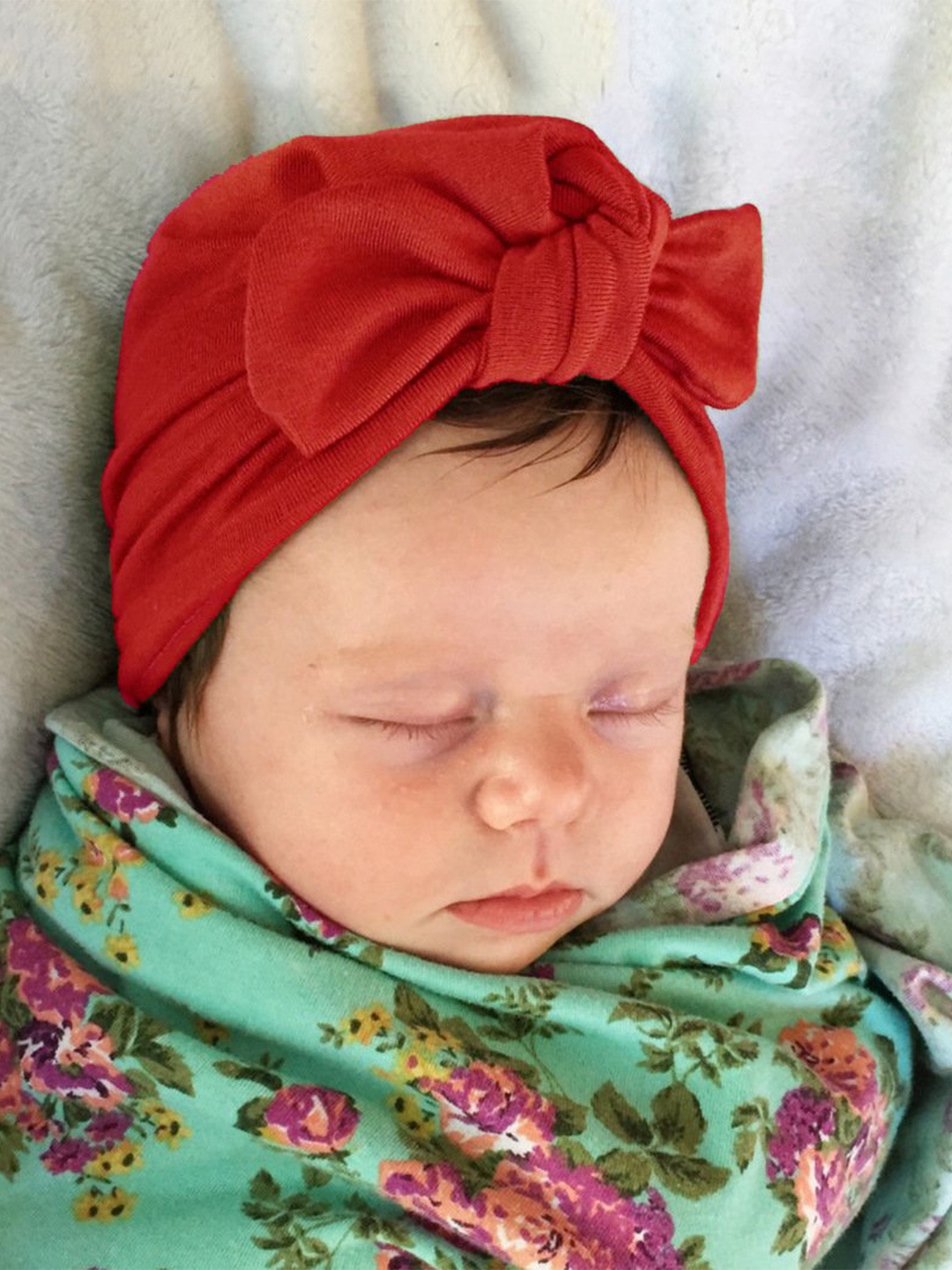 

SYGA Kids Cotton Turbon Cap, Red