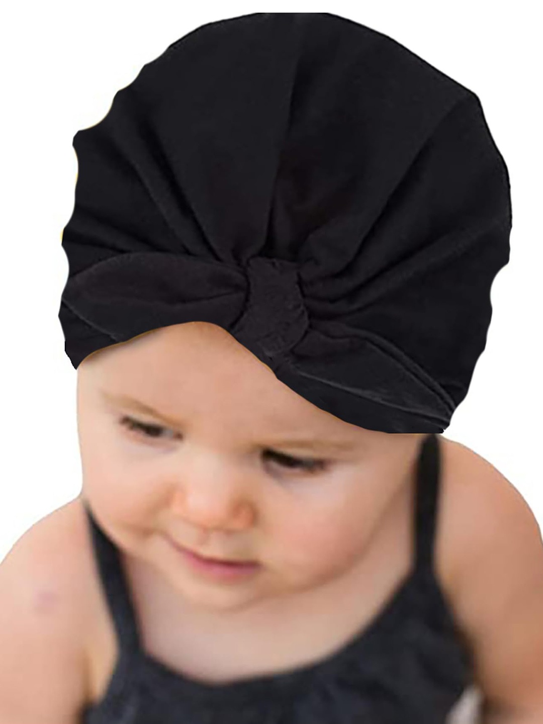

SYGA Kids Cotton Turbon Cap, Black