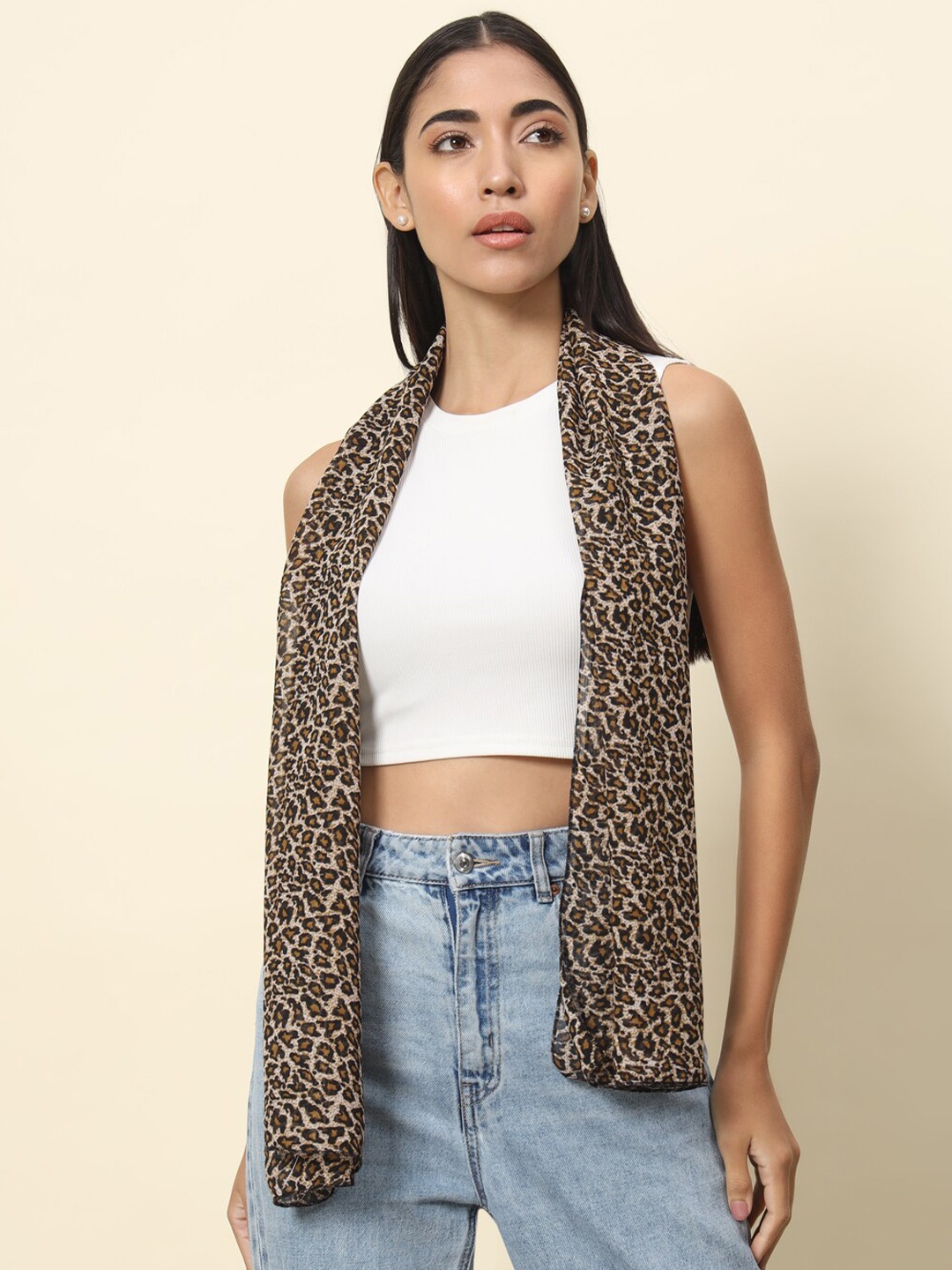 

Trend Arrest Animal Printed Scarf, Brown
